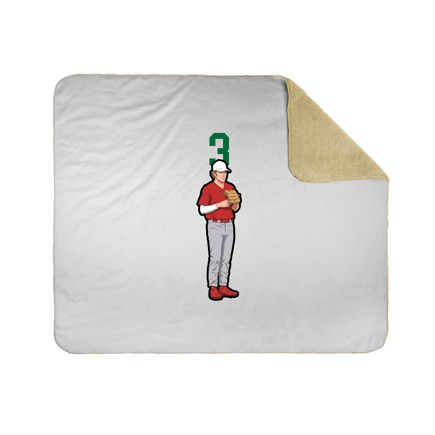 Throw Blanket — Number Top in White