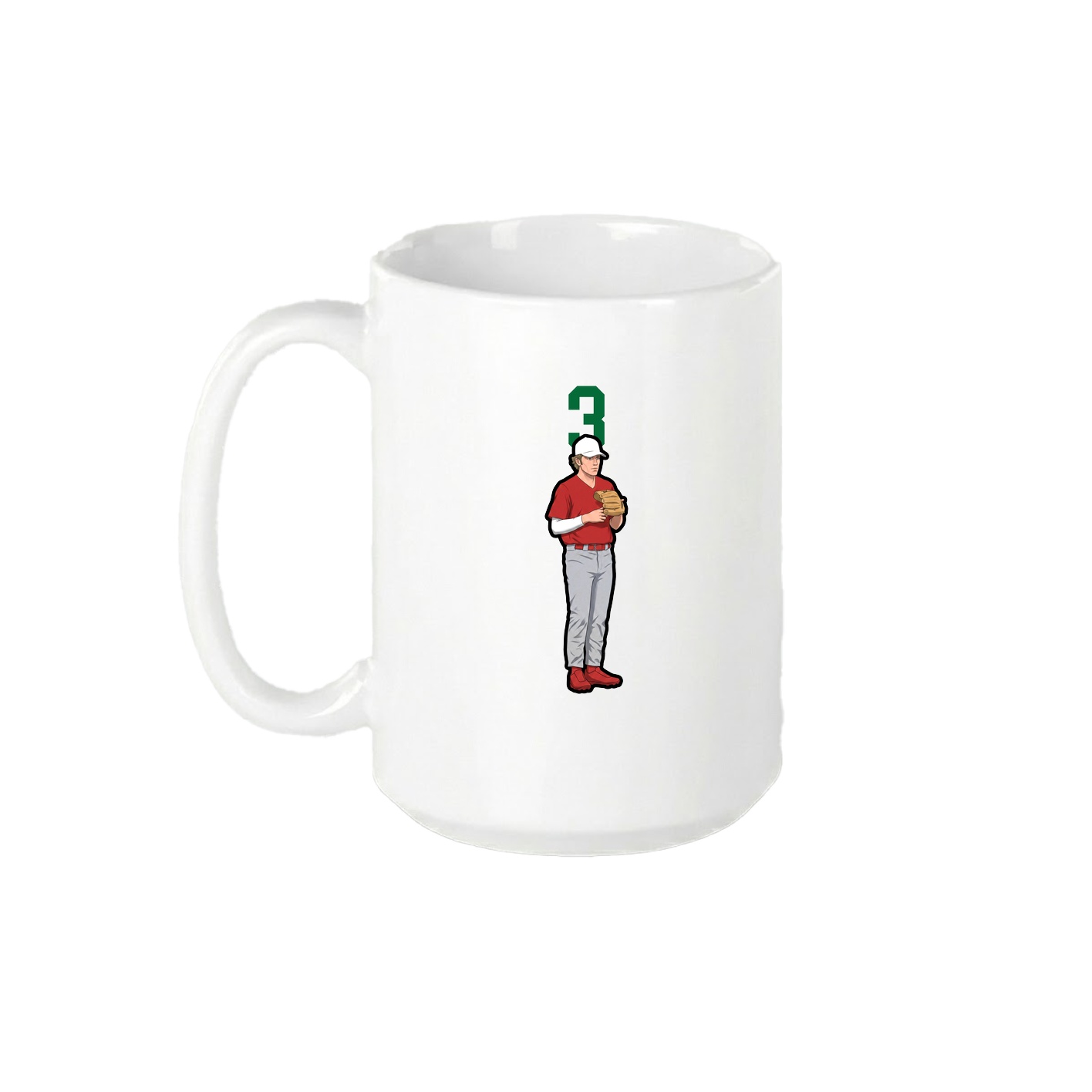 15oz Coffee Mug — Number Top in White
