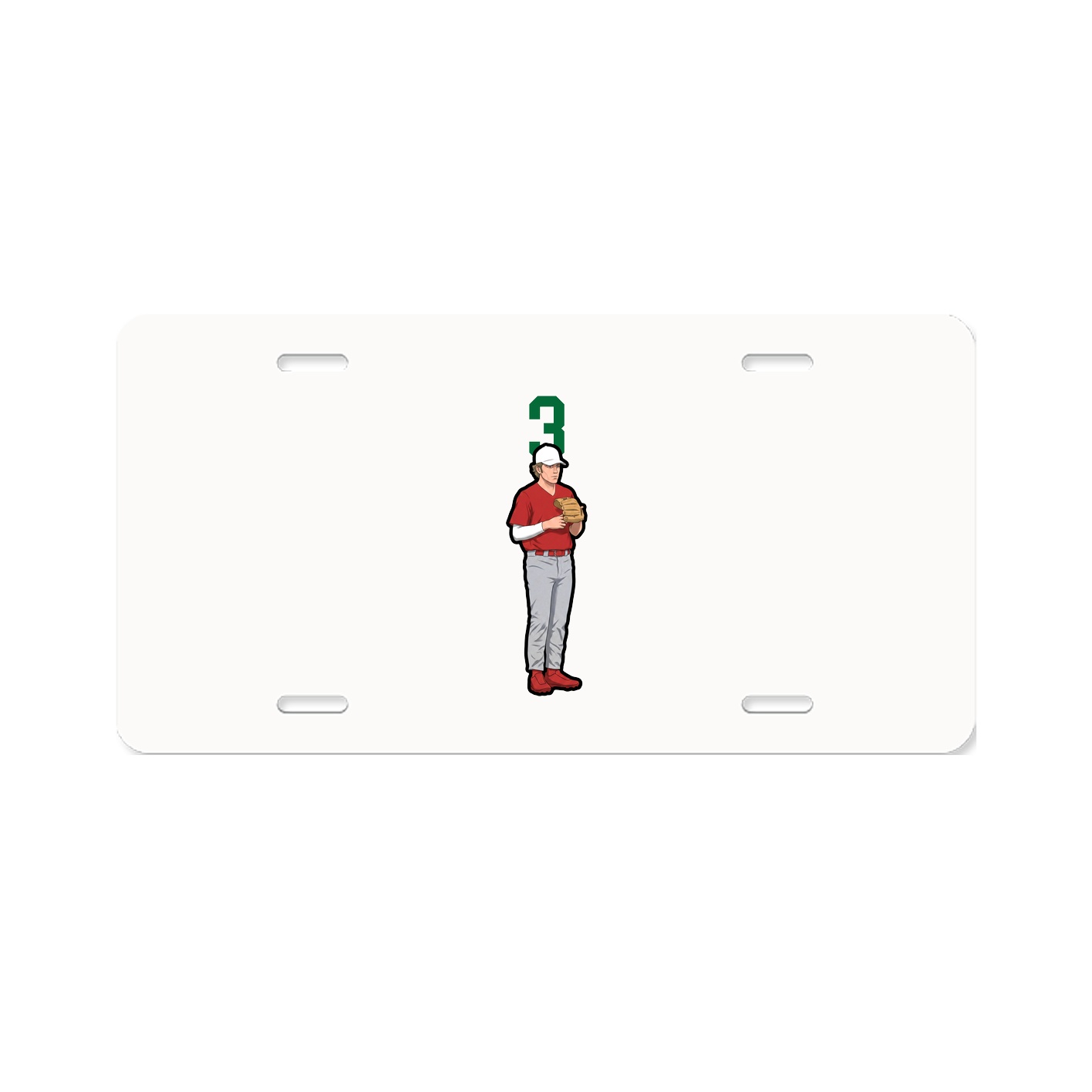 License Plate — Number Top in Classic