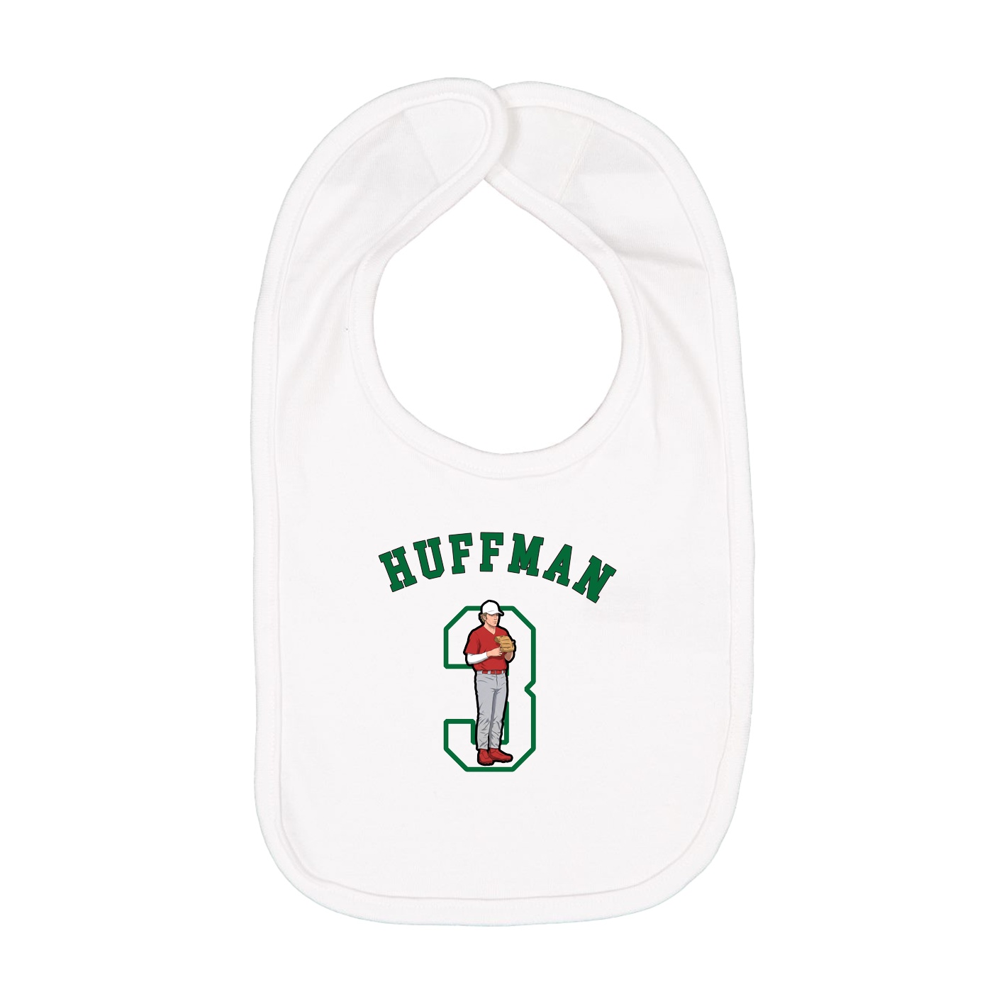 Infant Bib — Shirsey Arch in White