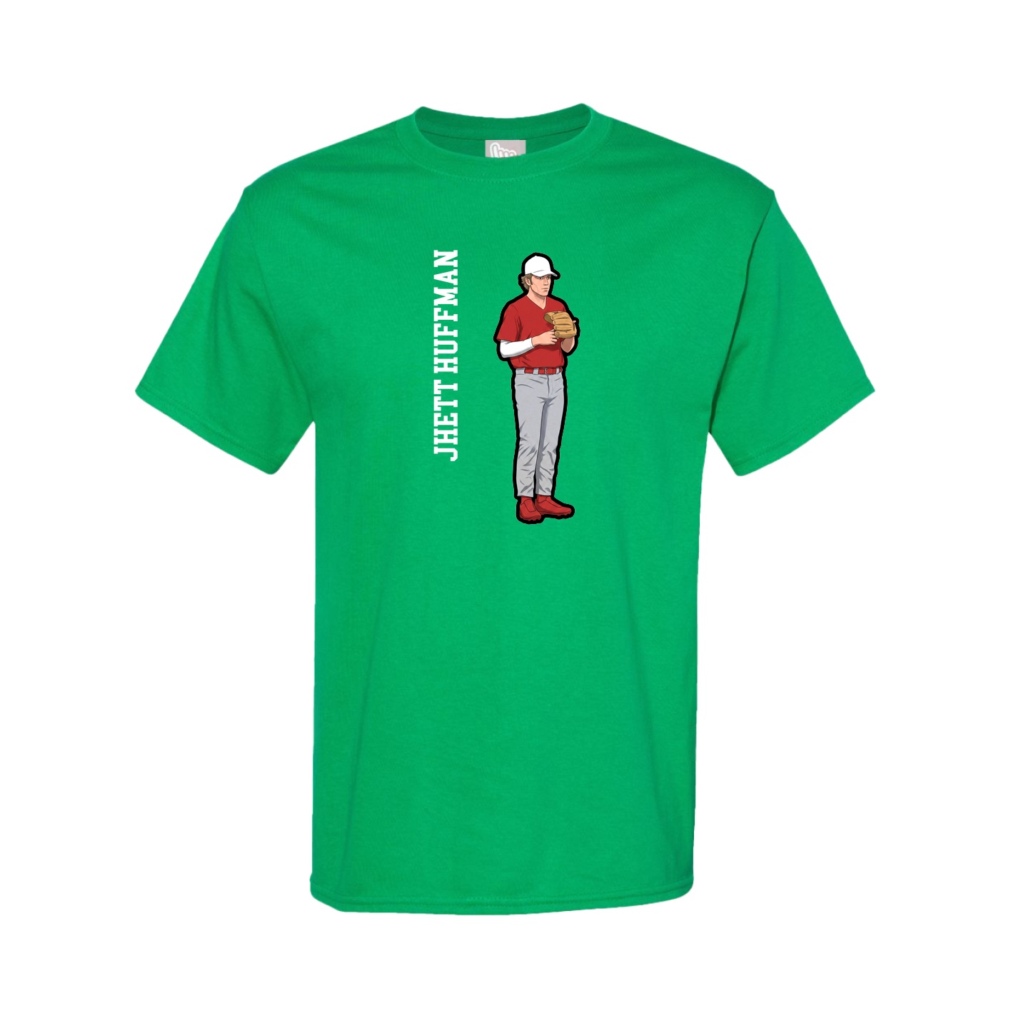 Tee — Name Vertical in Green