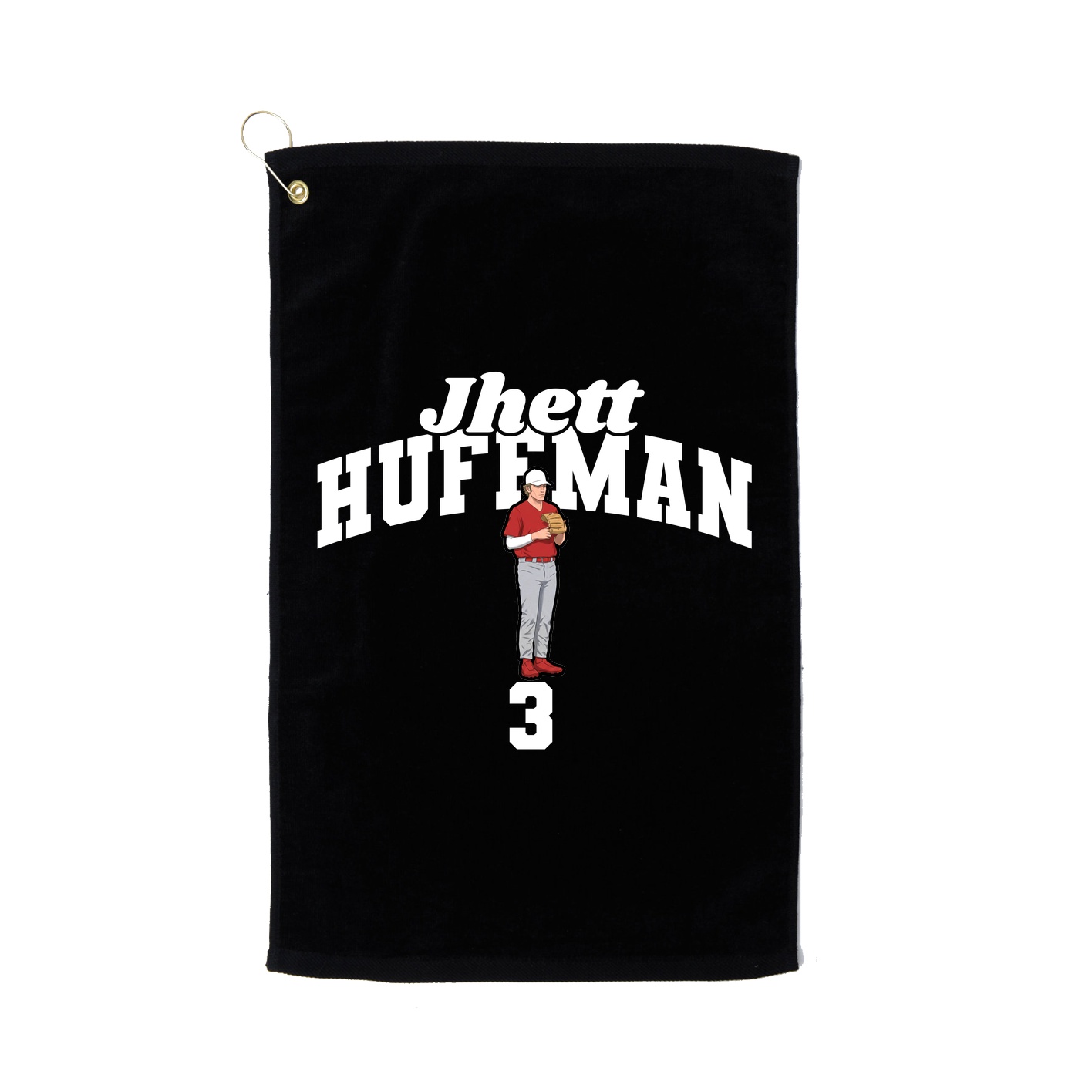Golf Towel — Signature Arch in Black