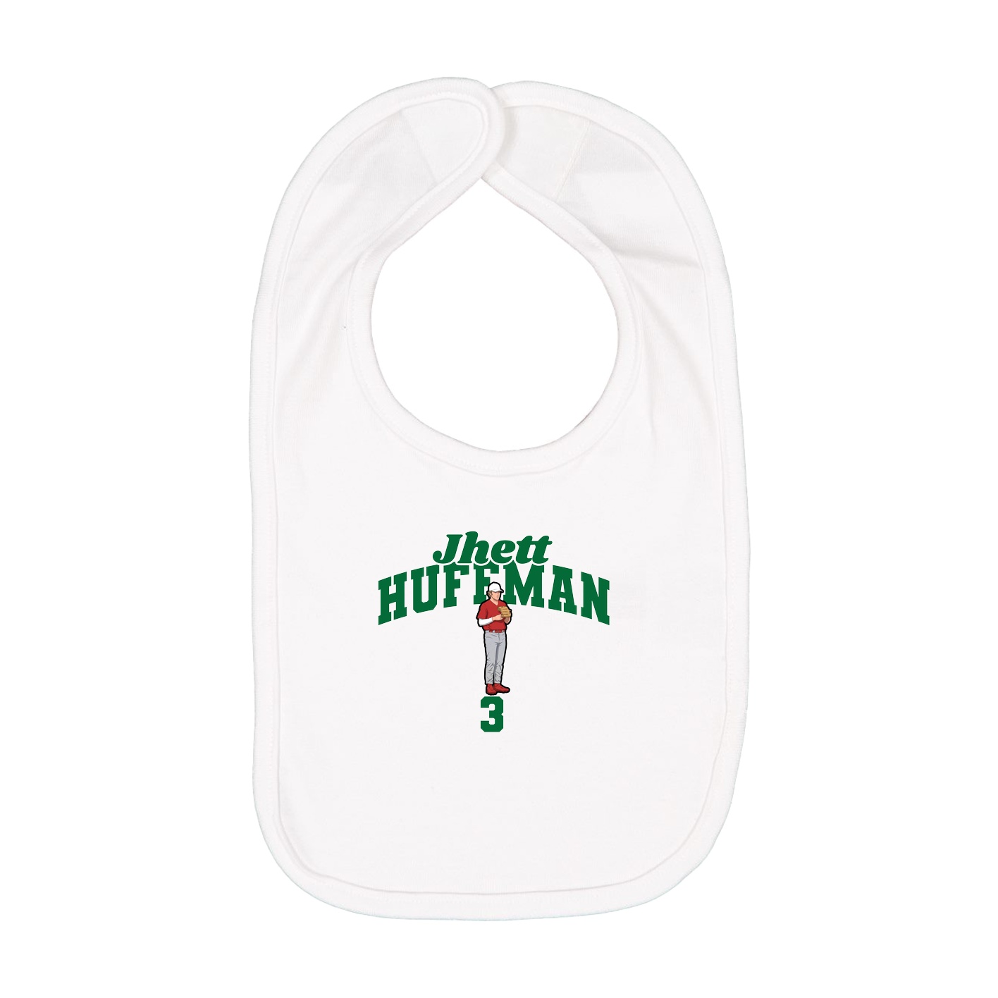 Infant Bib — Signature Arch in White