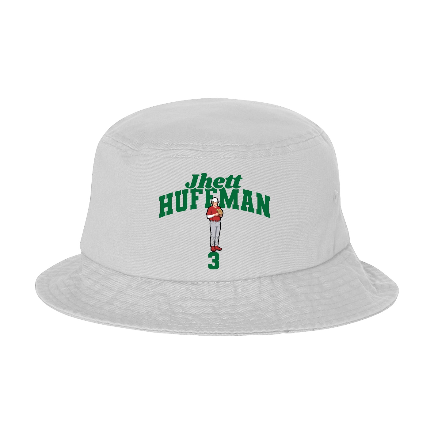 Bucket Cap — Signature Arch in White