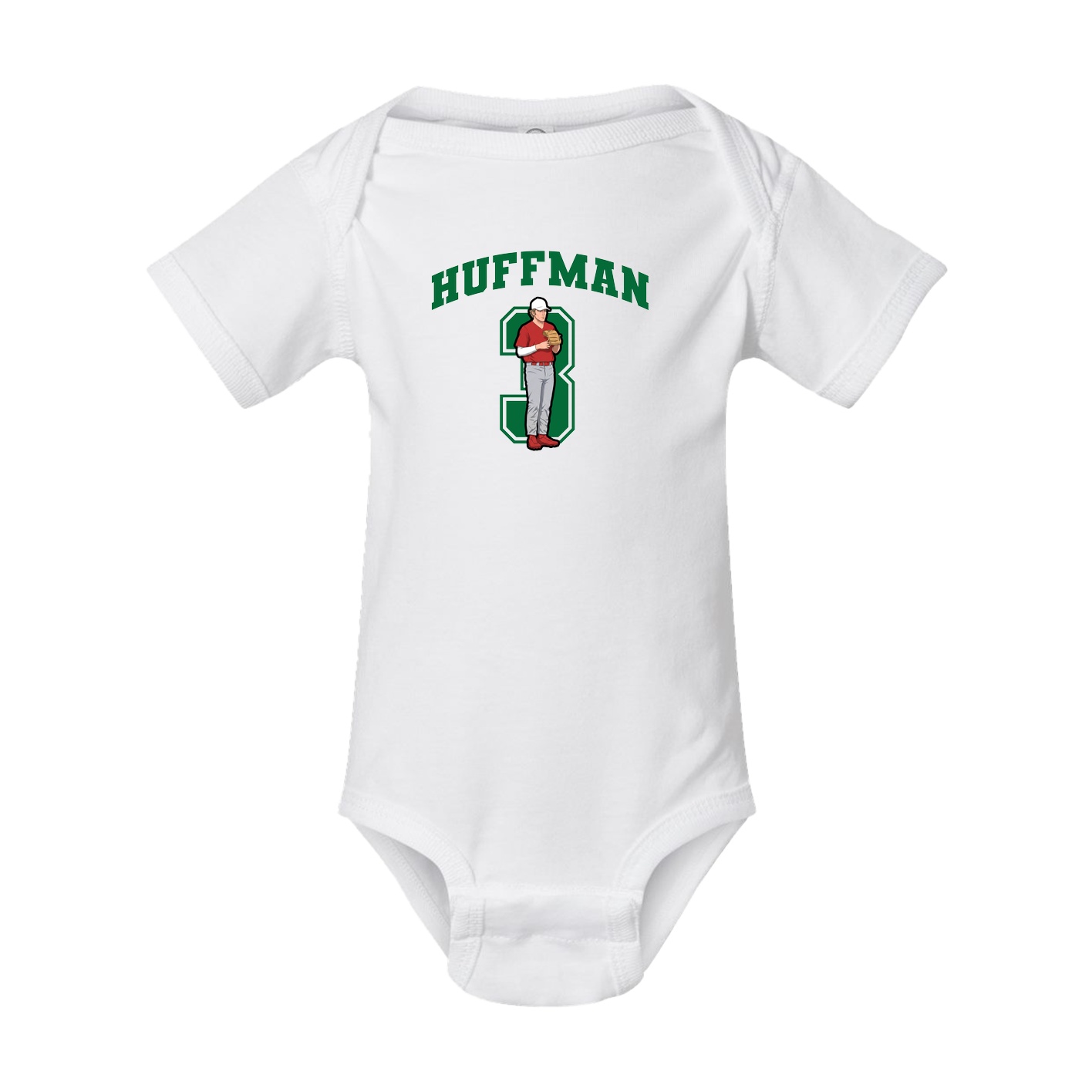Baby Onesie — Number in White