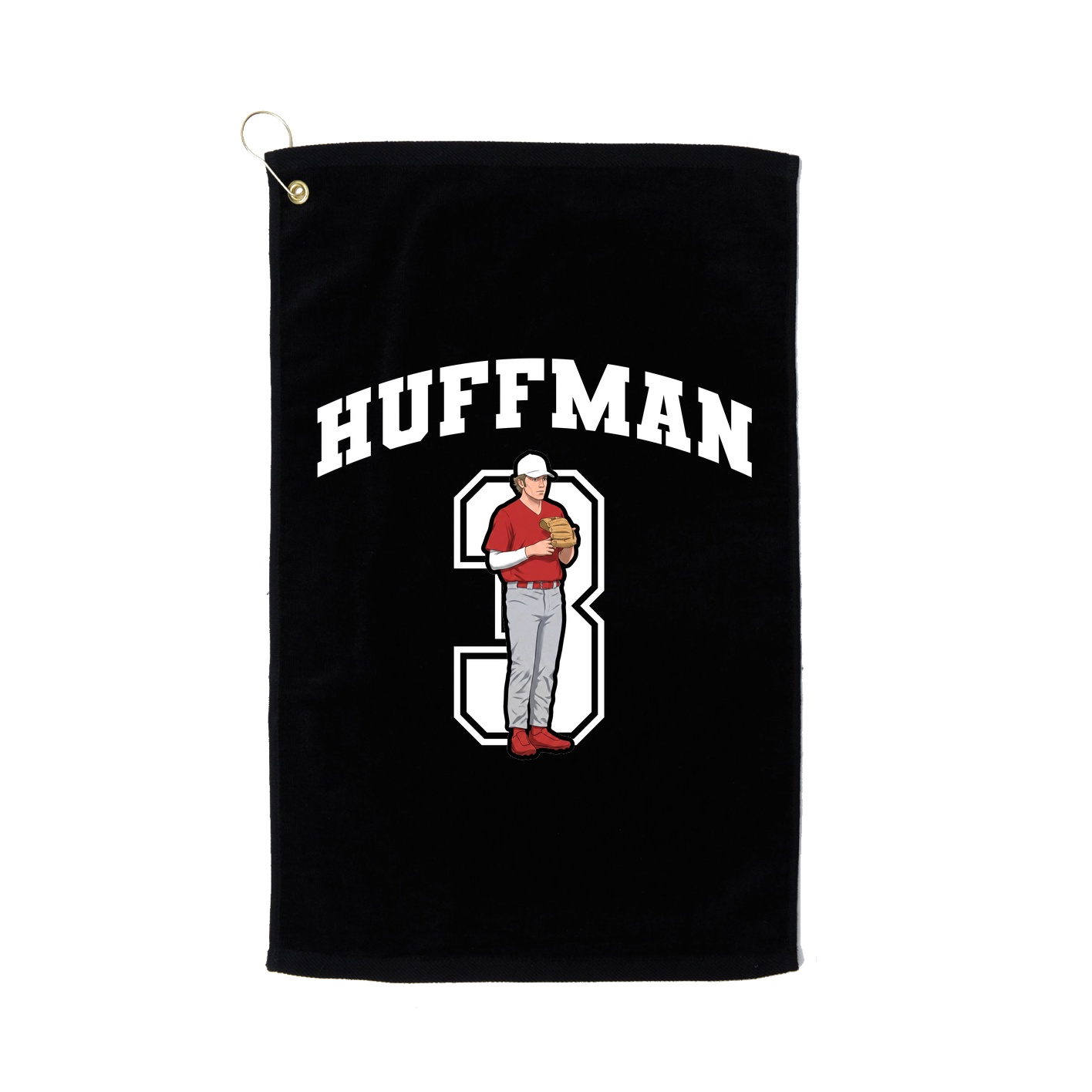 Golf Towel — Number in Black
