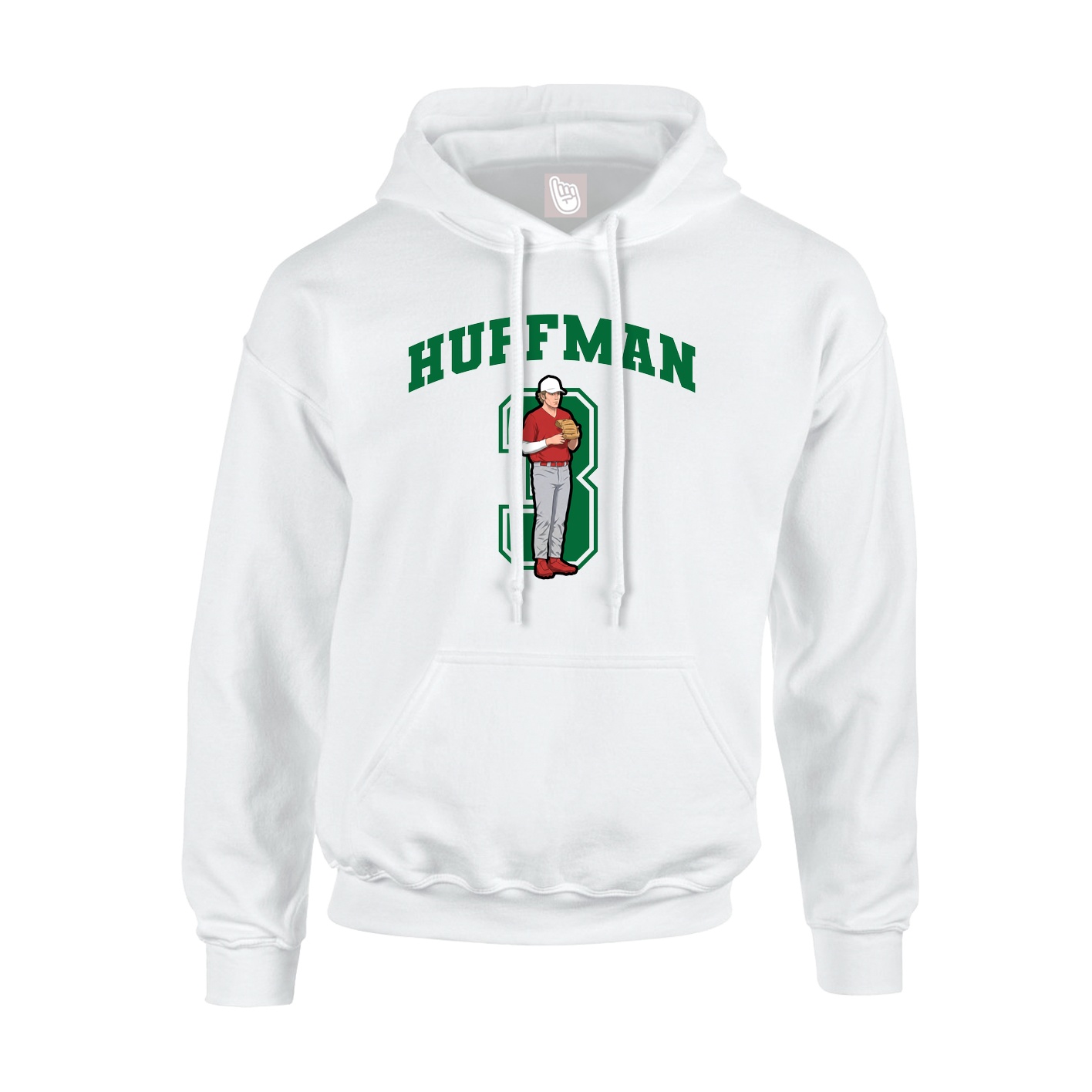 Hoodie — Number in White