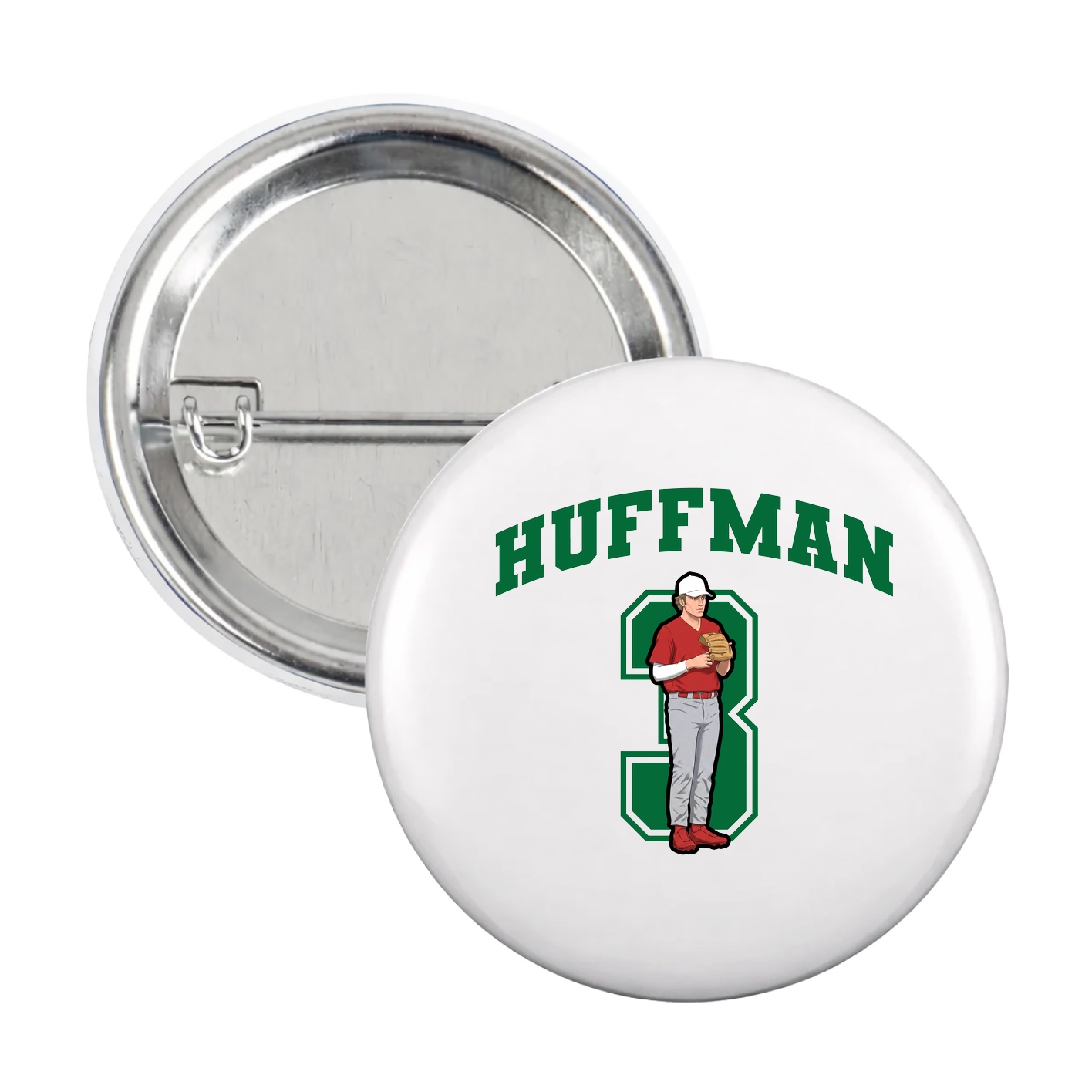 Game Day Button — Number in White