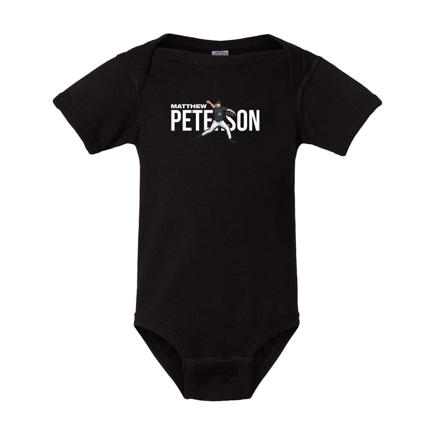 Baby Onesie — Player Name in Black