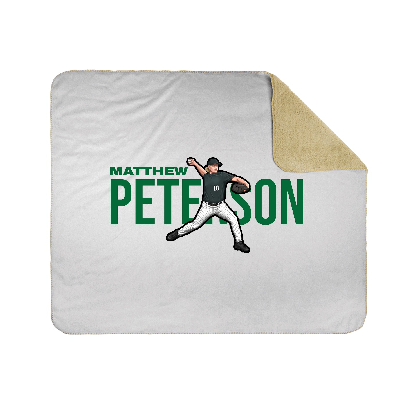 Throw Blanket — Player Name in White