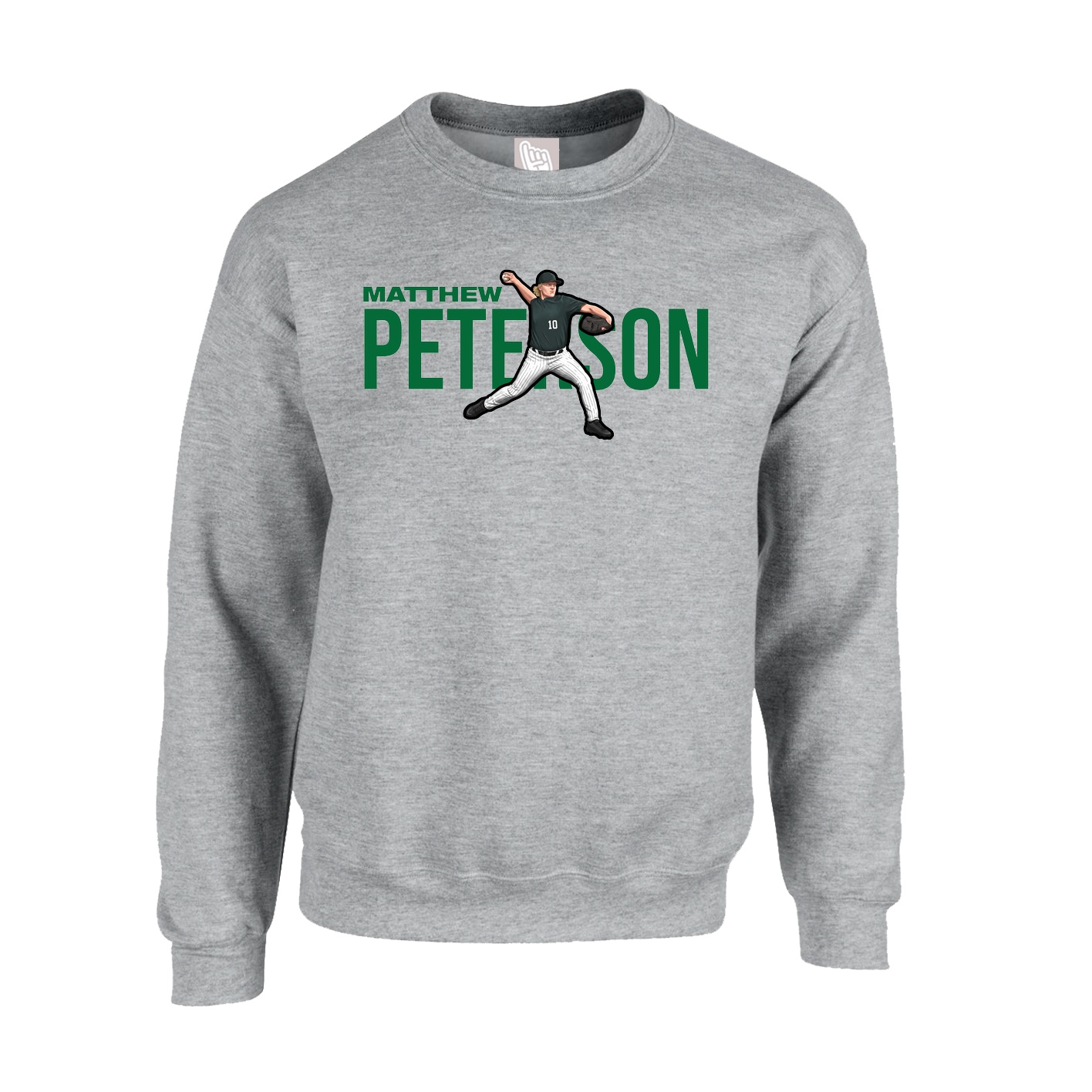 Fleece Crew — Player Name in Grey