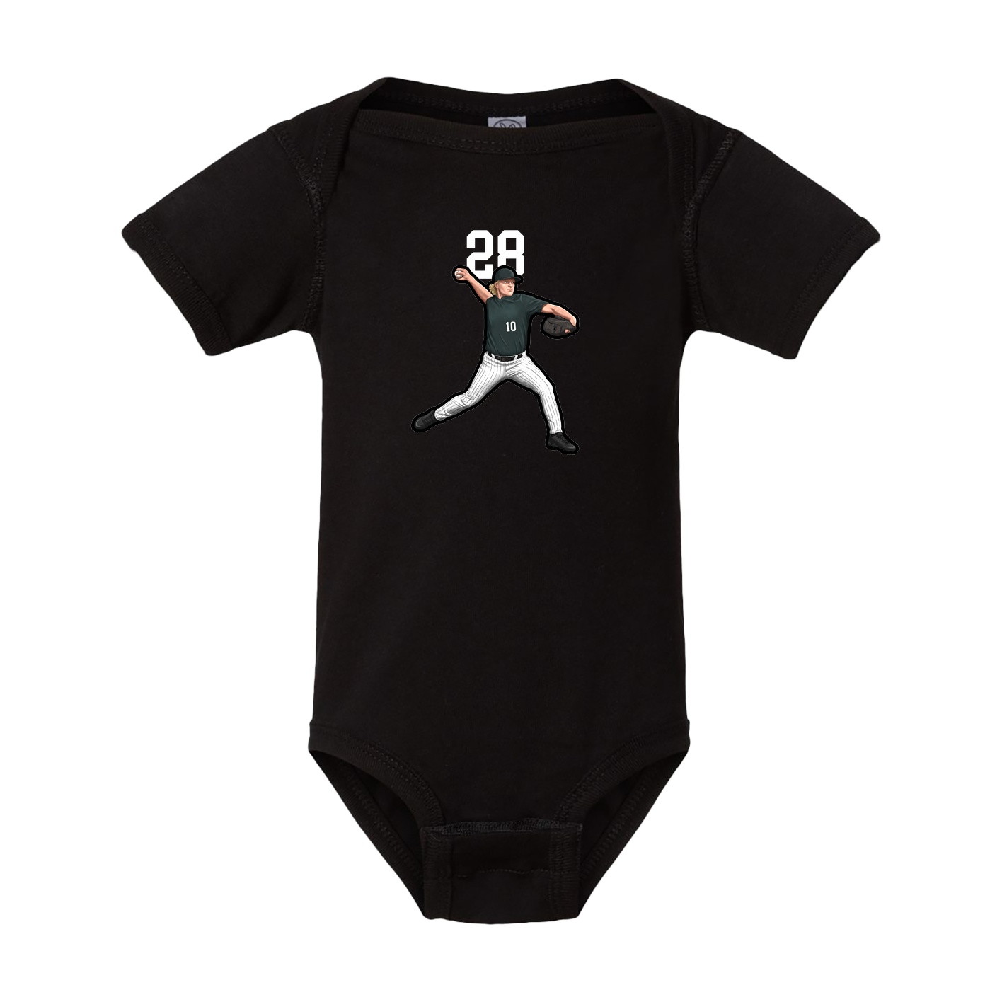 Baby Onesie — Number Top in Black