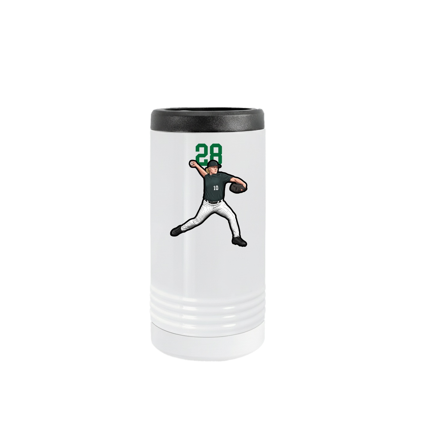 Slim Beverage Holder — Number Top in White