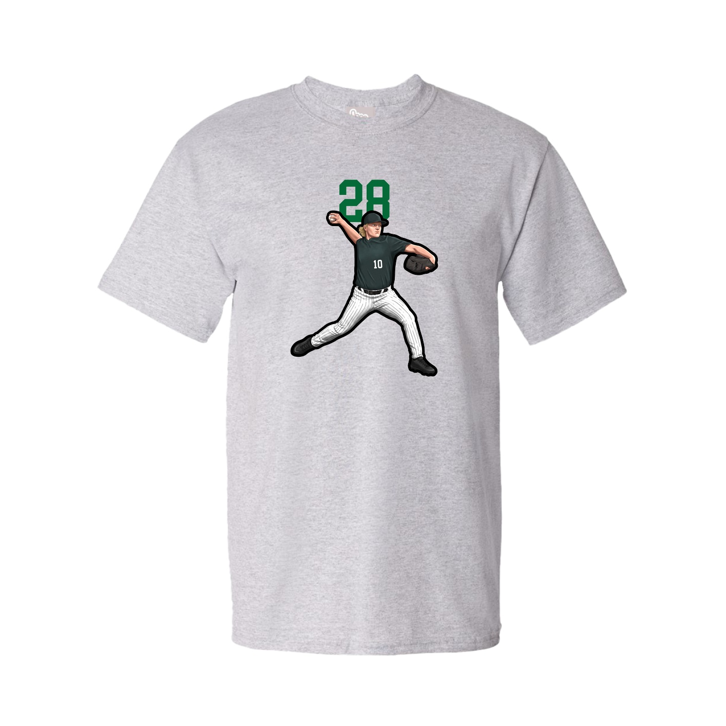 Youth Tee — Number Top in Grey