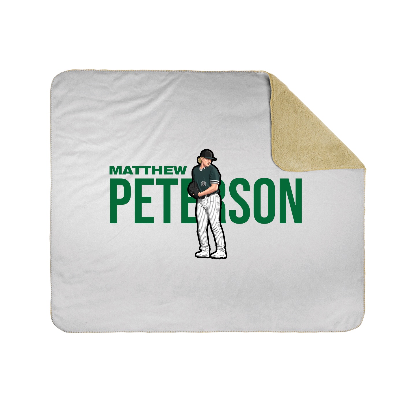 Throw Blanket — Player Name in White