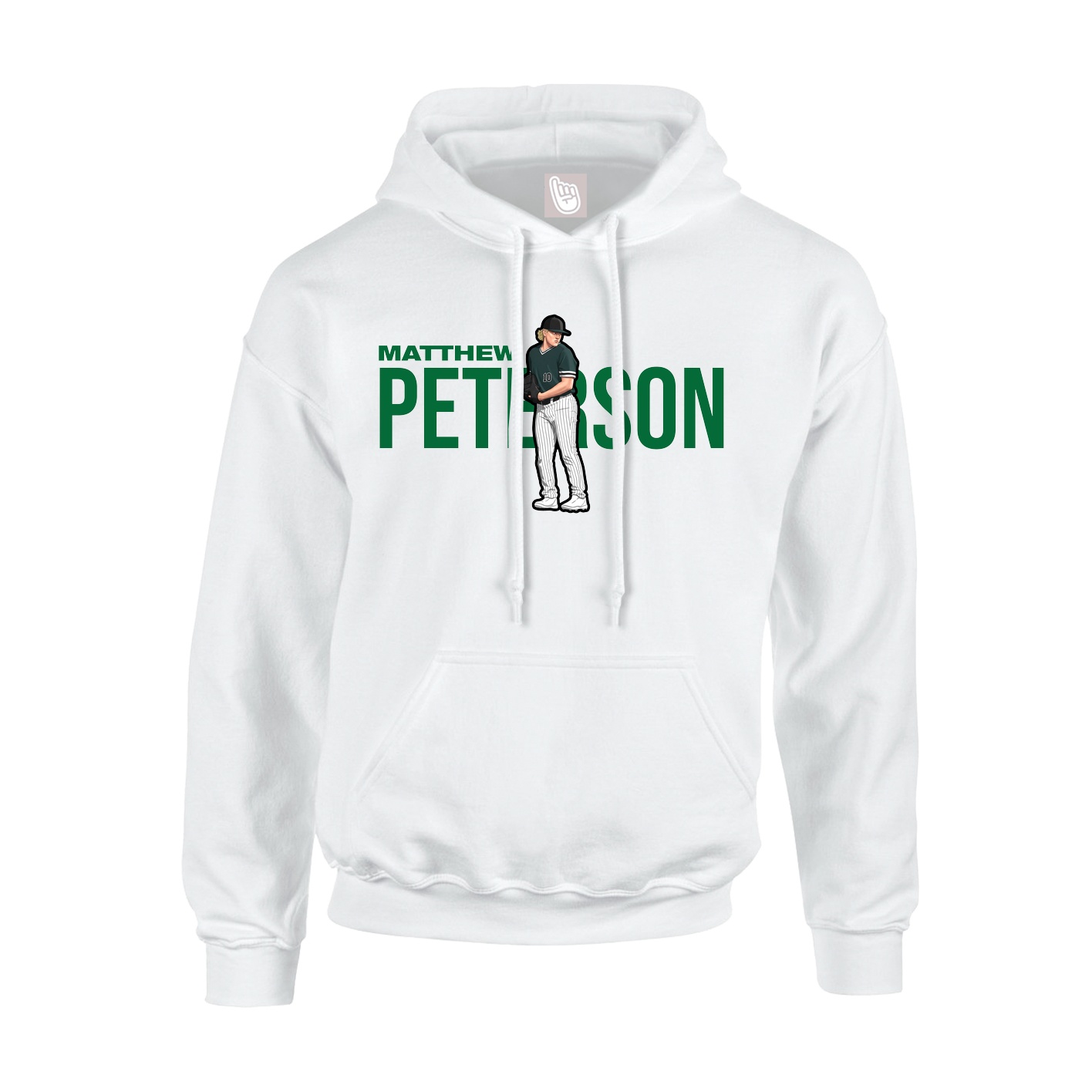 Youth Hoodie — Player Name in White