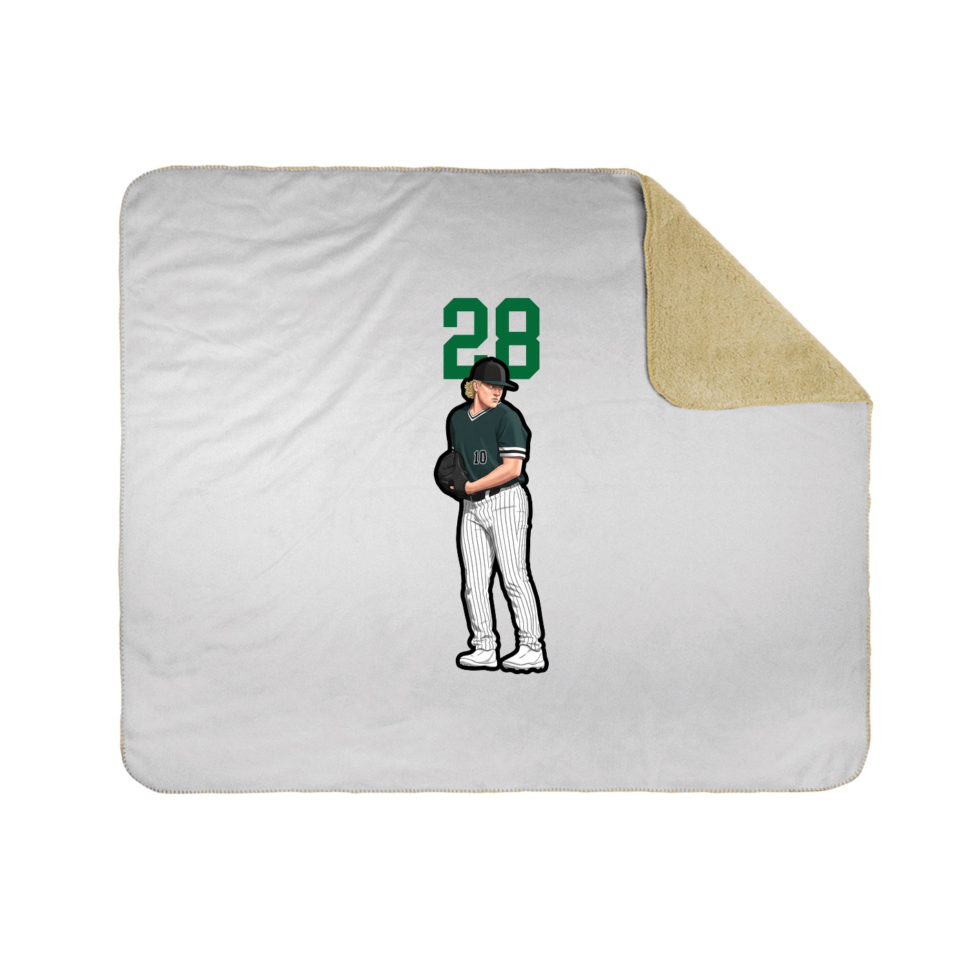 Throw Blanket — Number Top in White