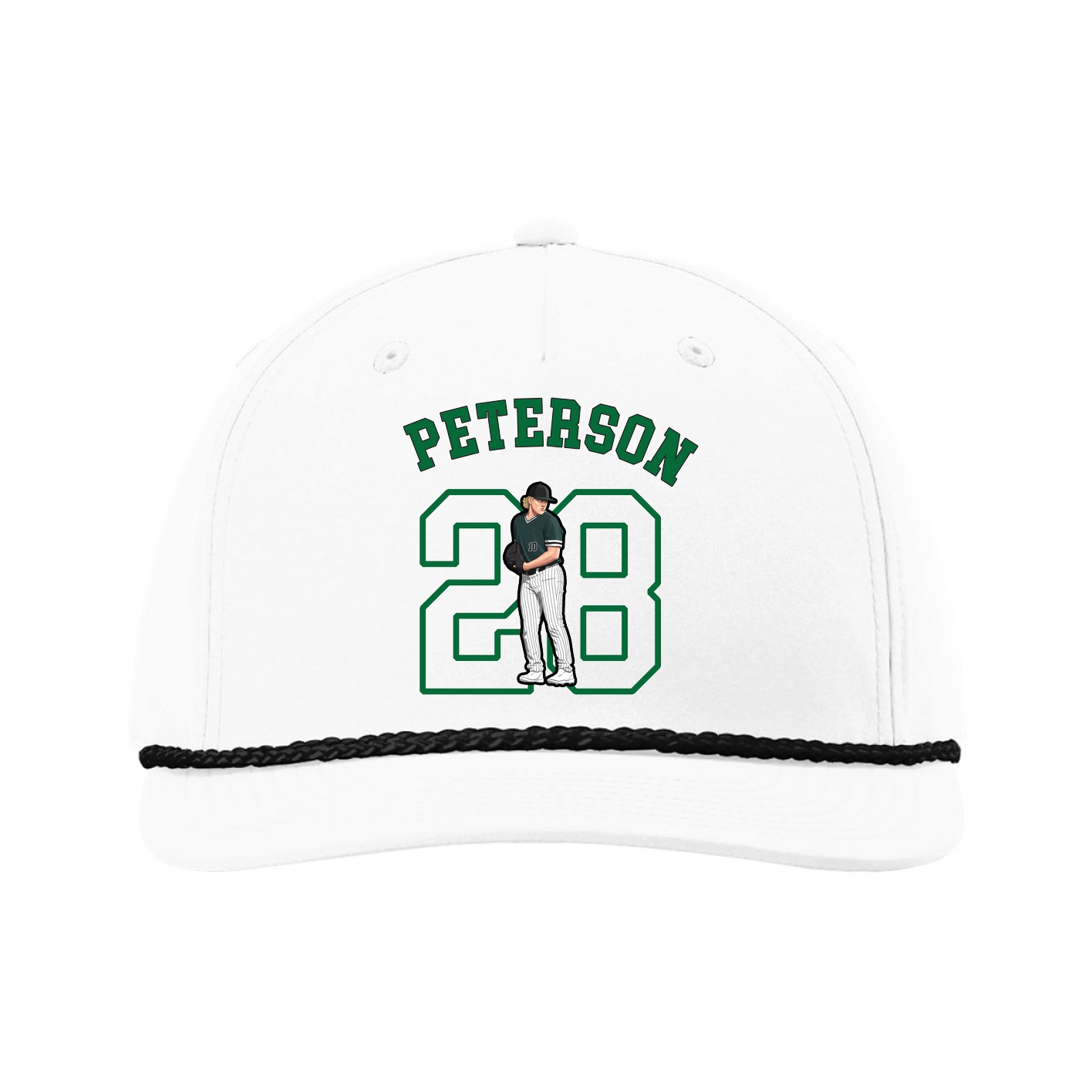 Five-Panel Classic Rope Cap — Shirsey Arch in White