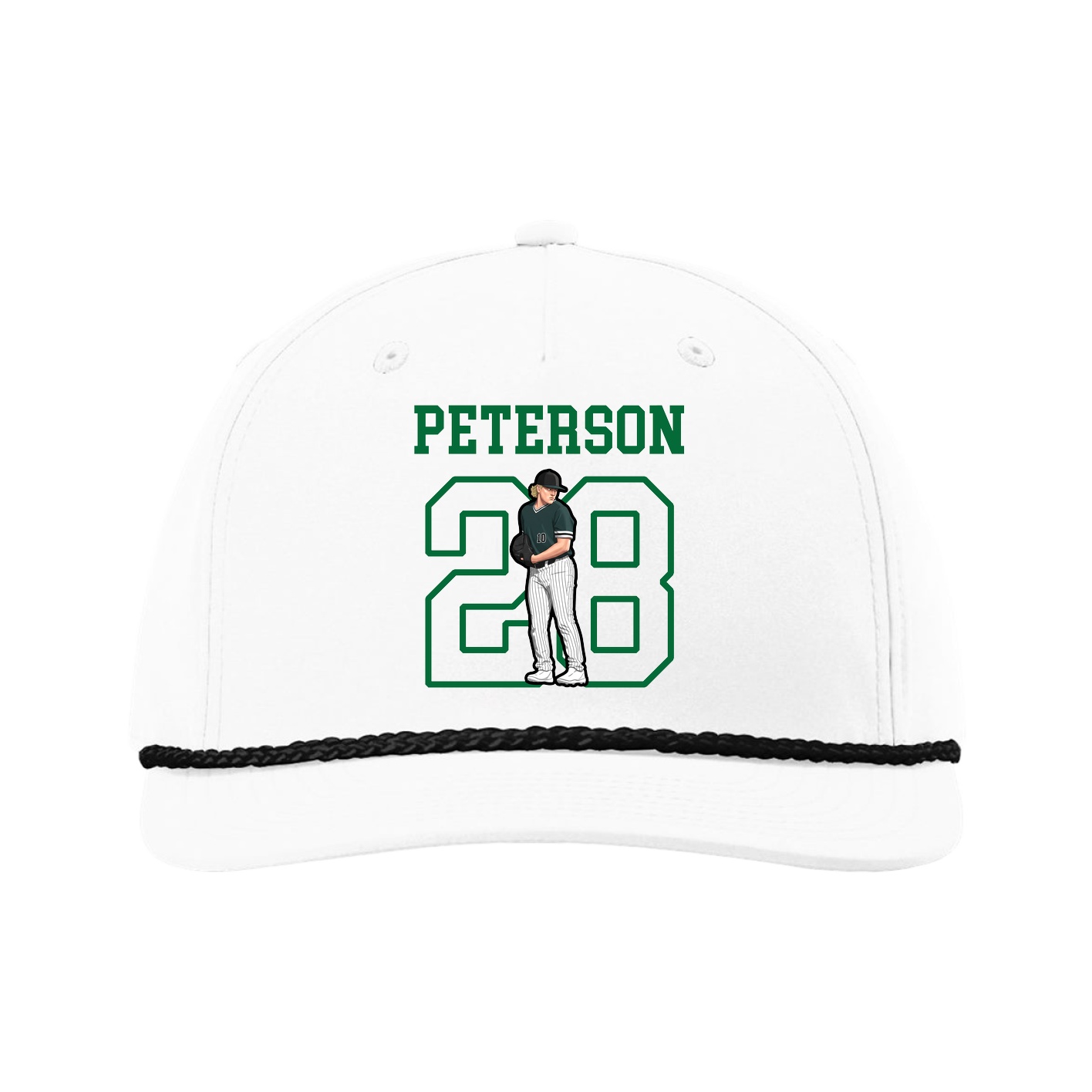 Five-Panel Classic Rope Cap — Shirsey in White