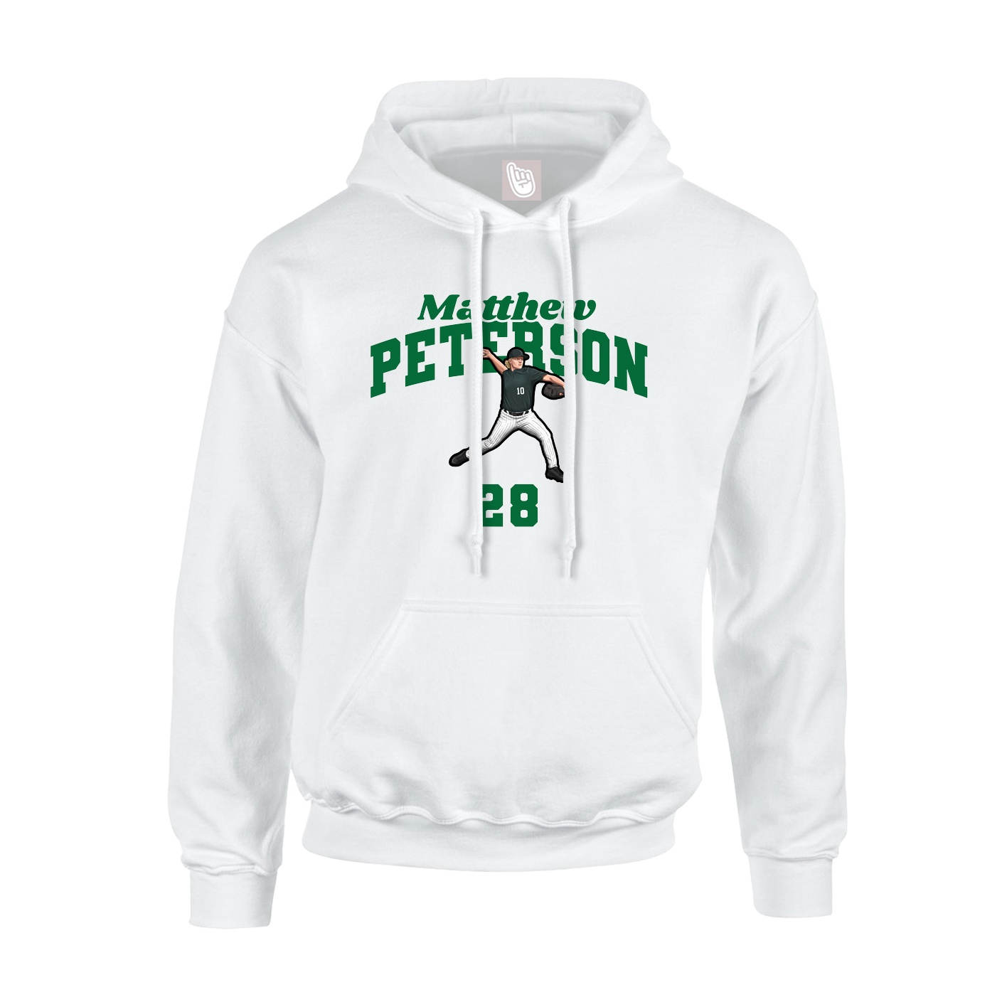 Hoodie — Signature Arch in White