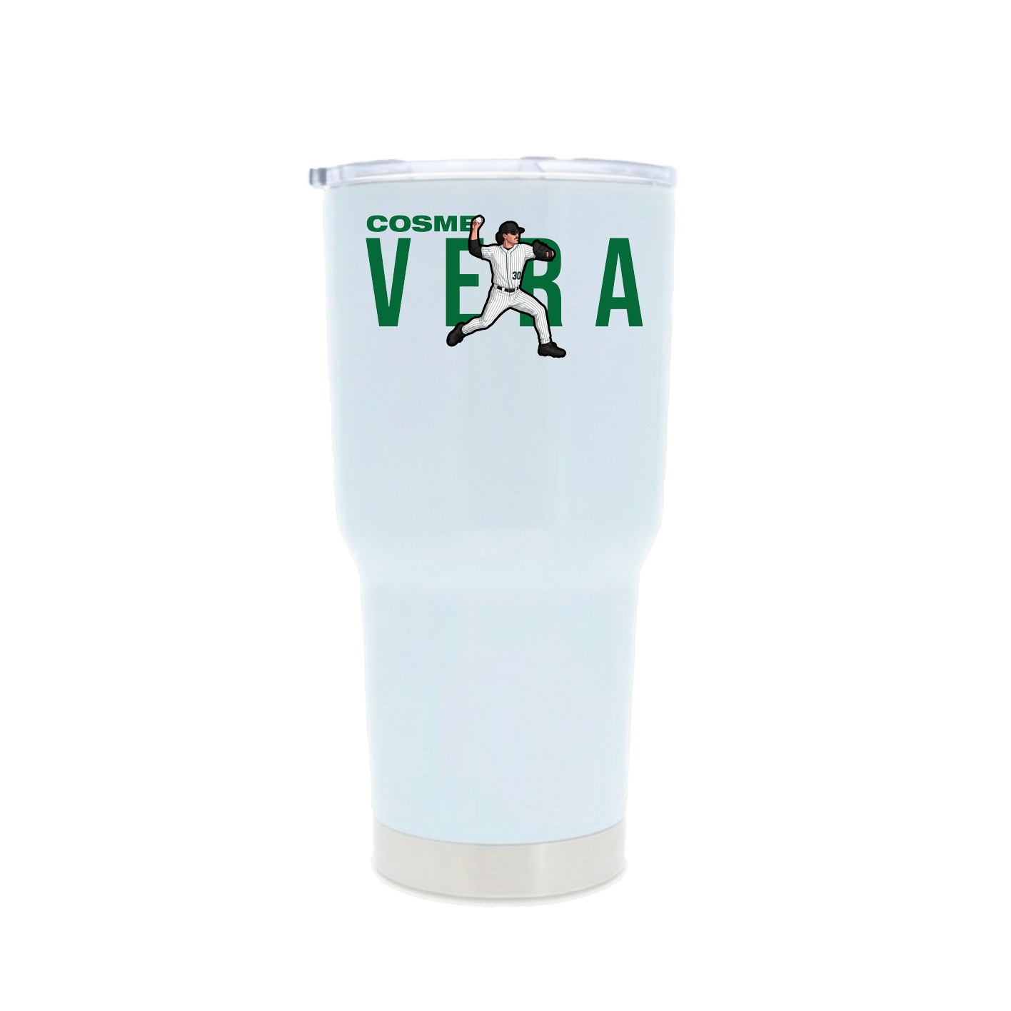 30oz Stainless Steel Tumbler — Player Name in White