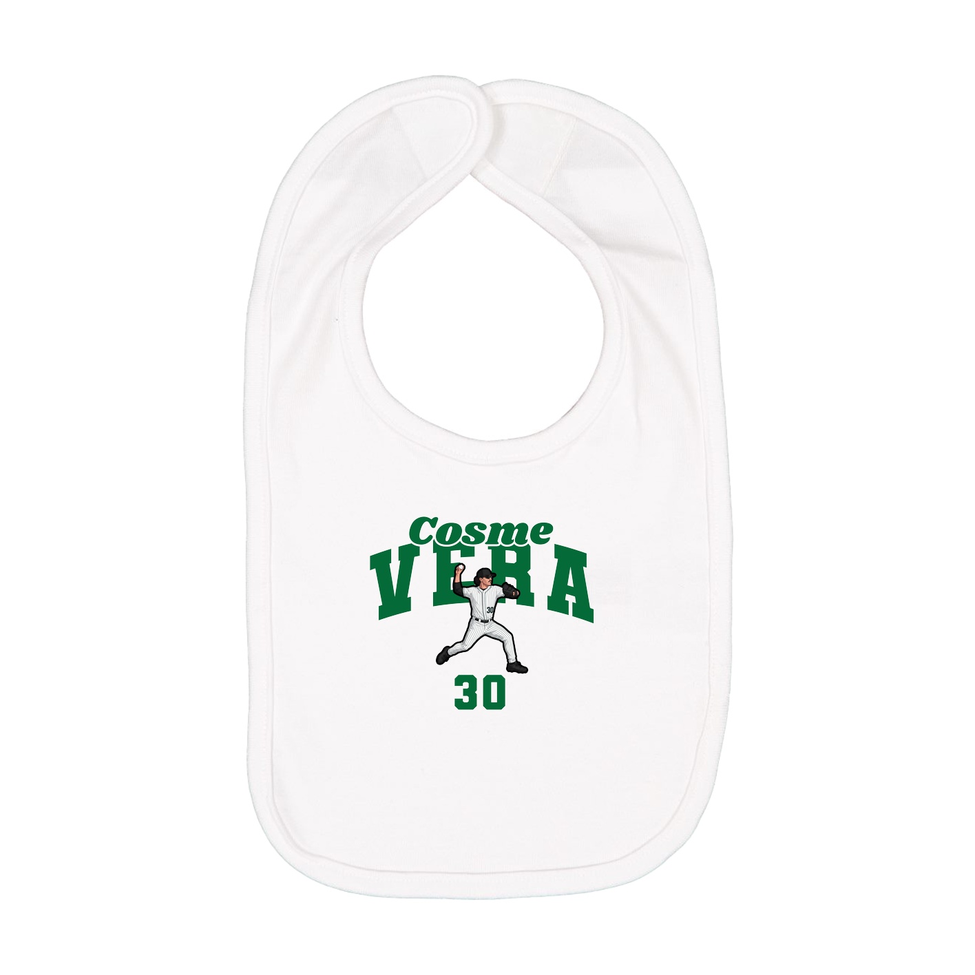 Infant Bib — Signature Arch in White