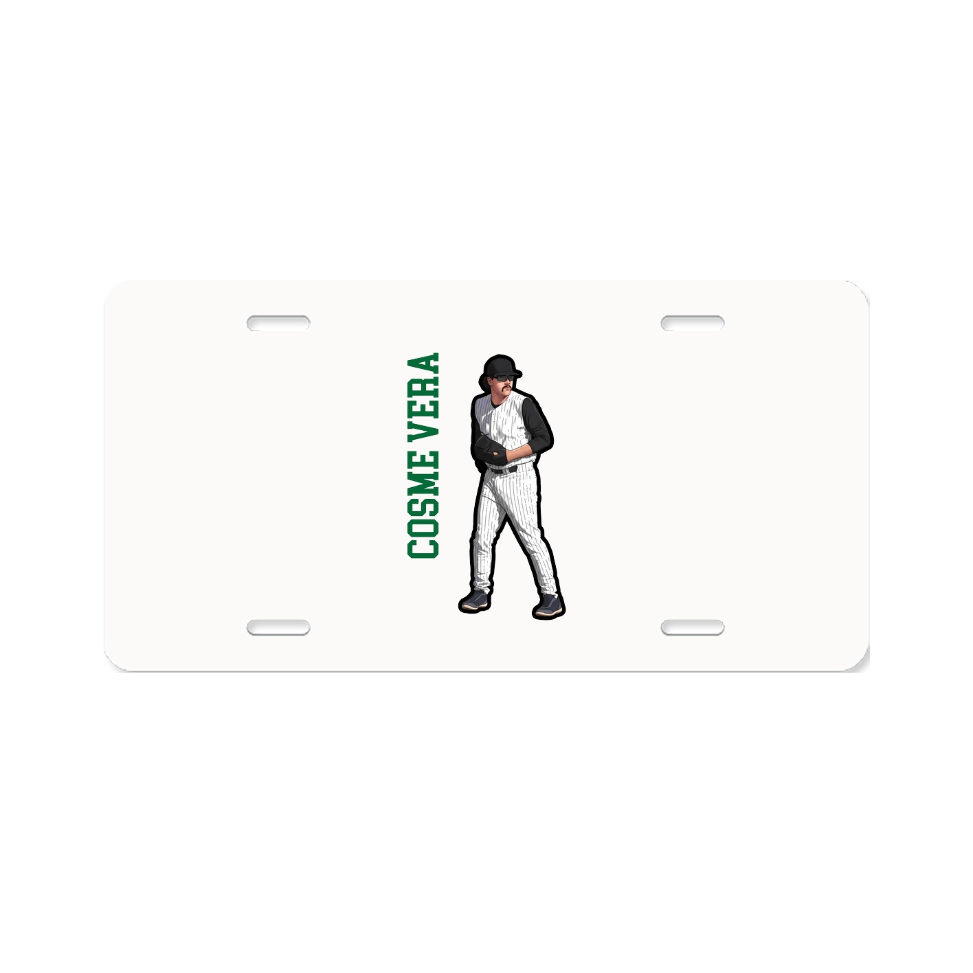 License Plate — Name Vertical in Classic