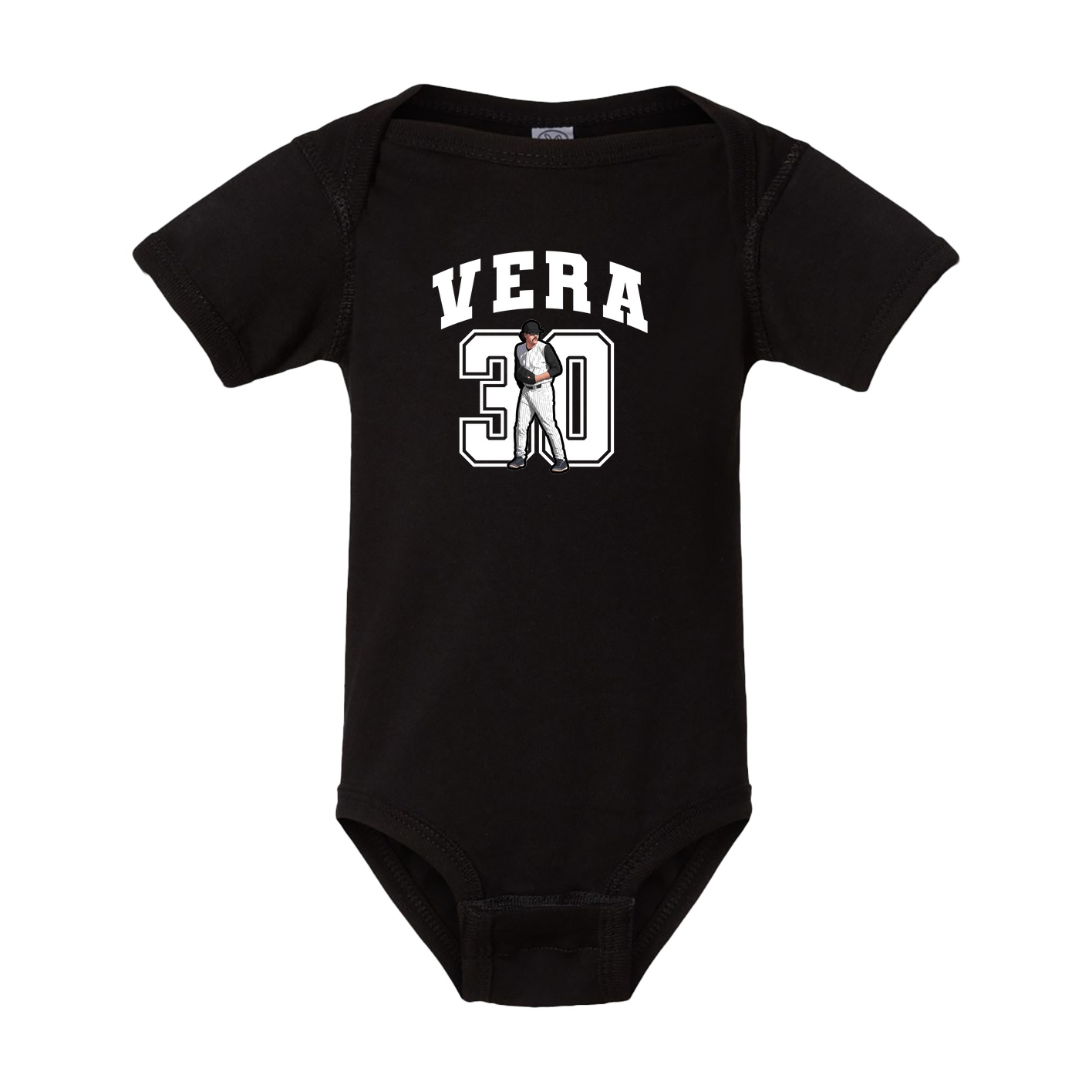 Baby Onesie — Number in Black