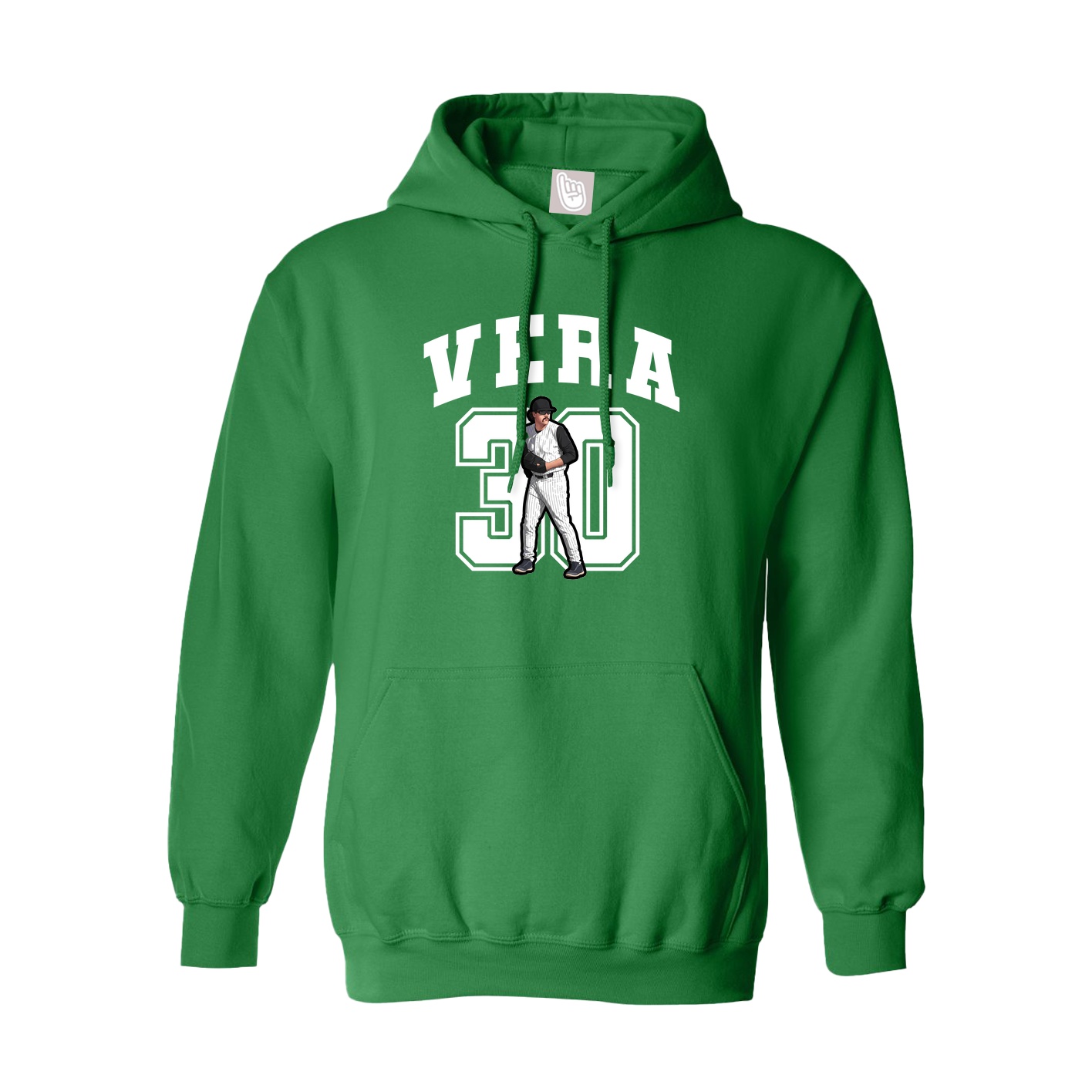 Hoodie — Number in Green