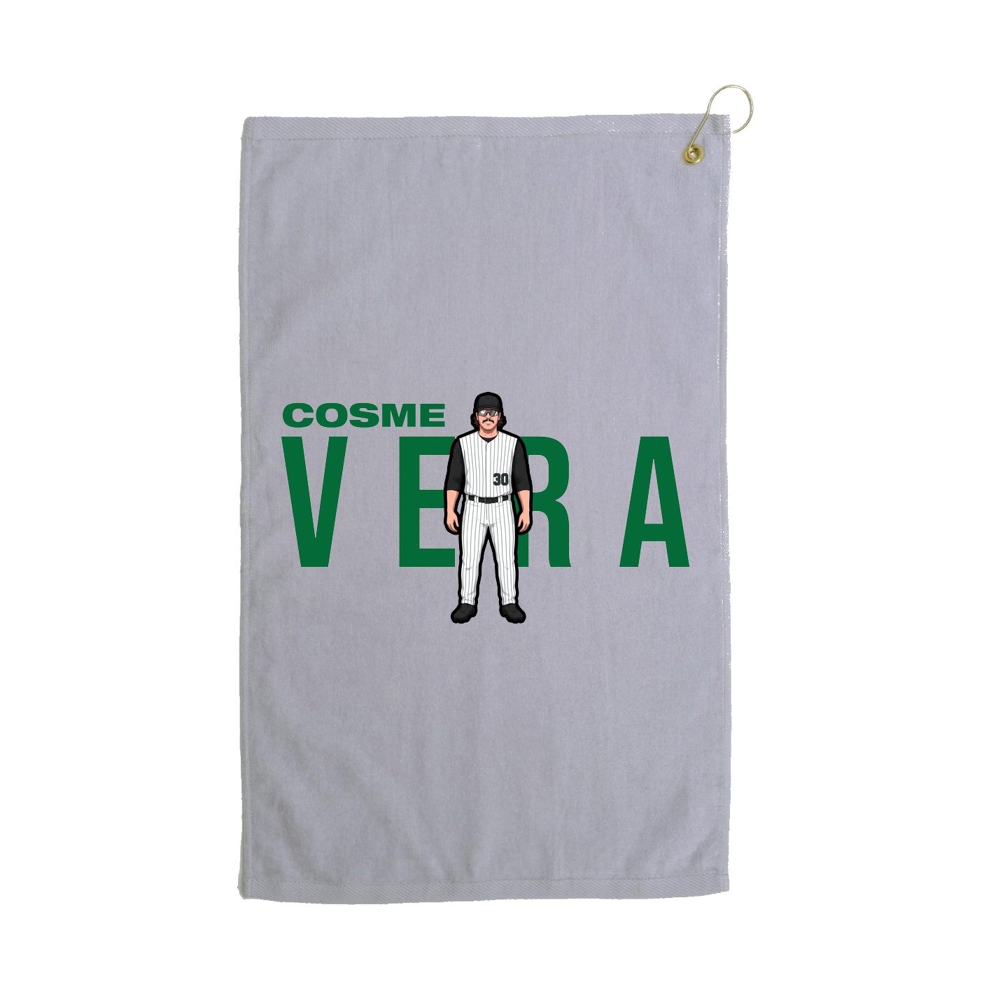 Golf Towel — Player Name in Grey
