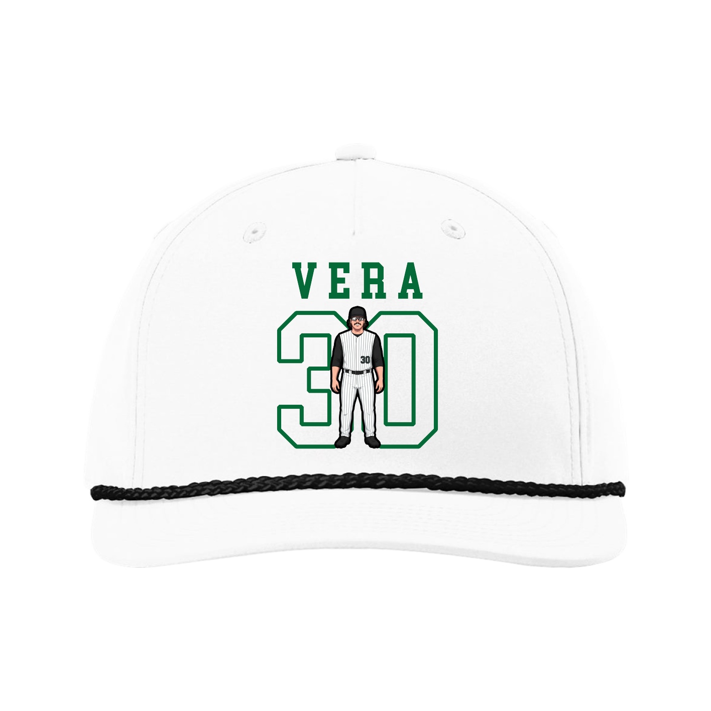 Five-Panel Classic Rope Cap — Shirsey in White