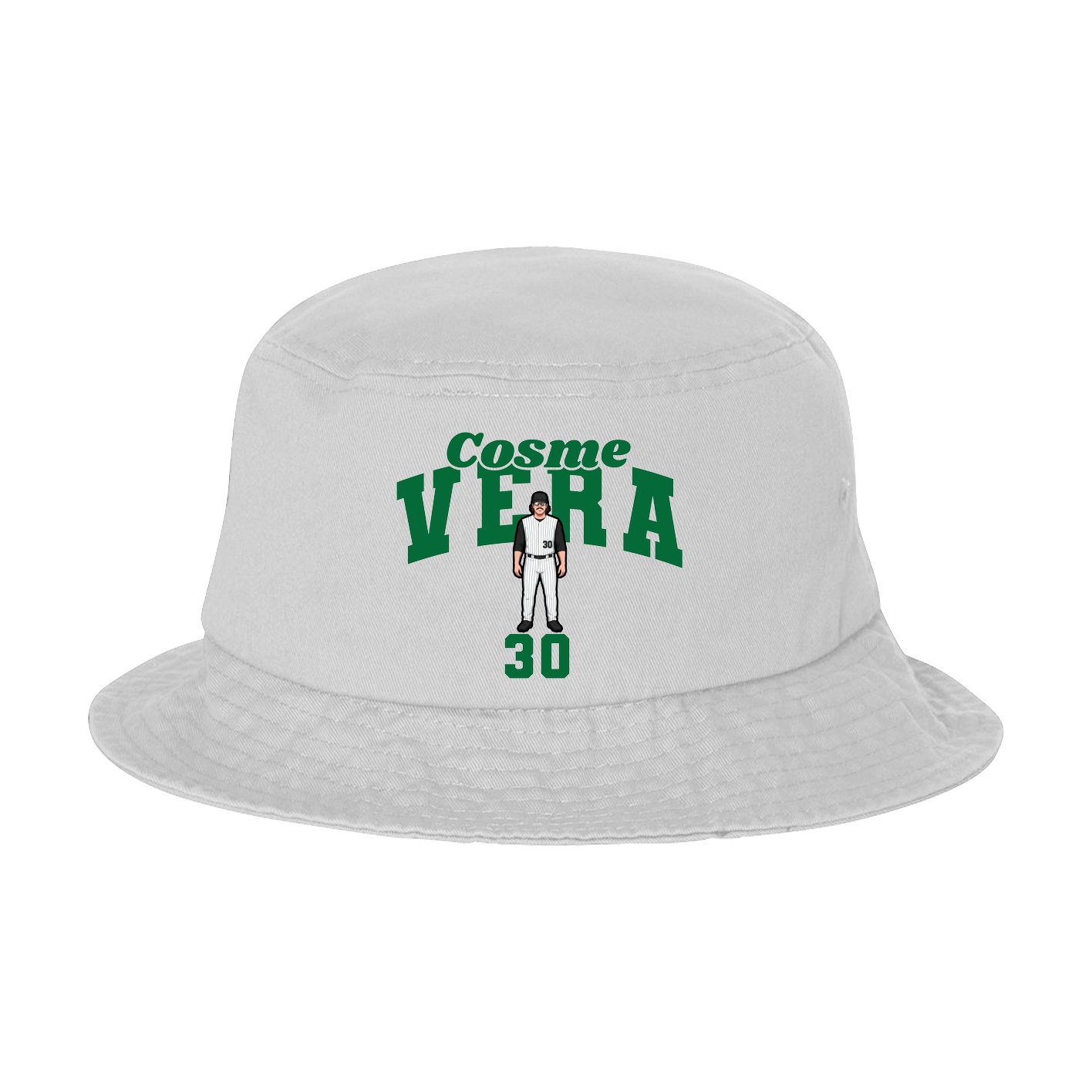 Bucket Cap — Signature Arch in White