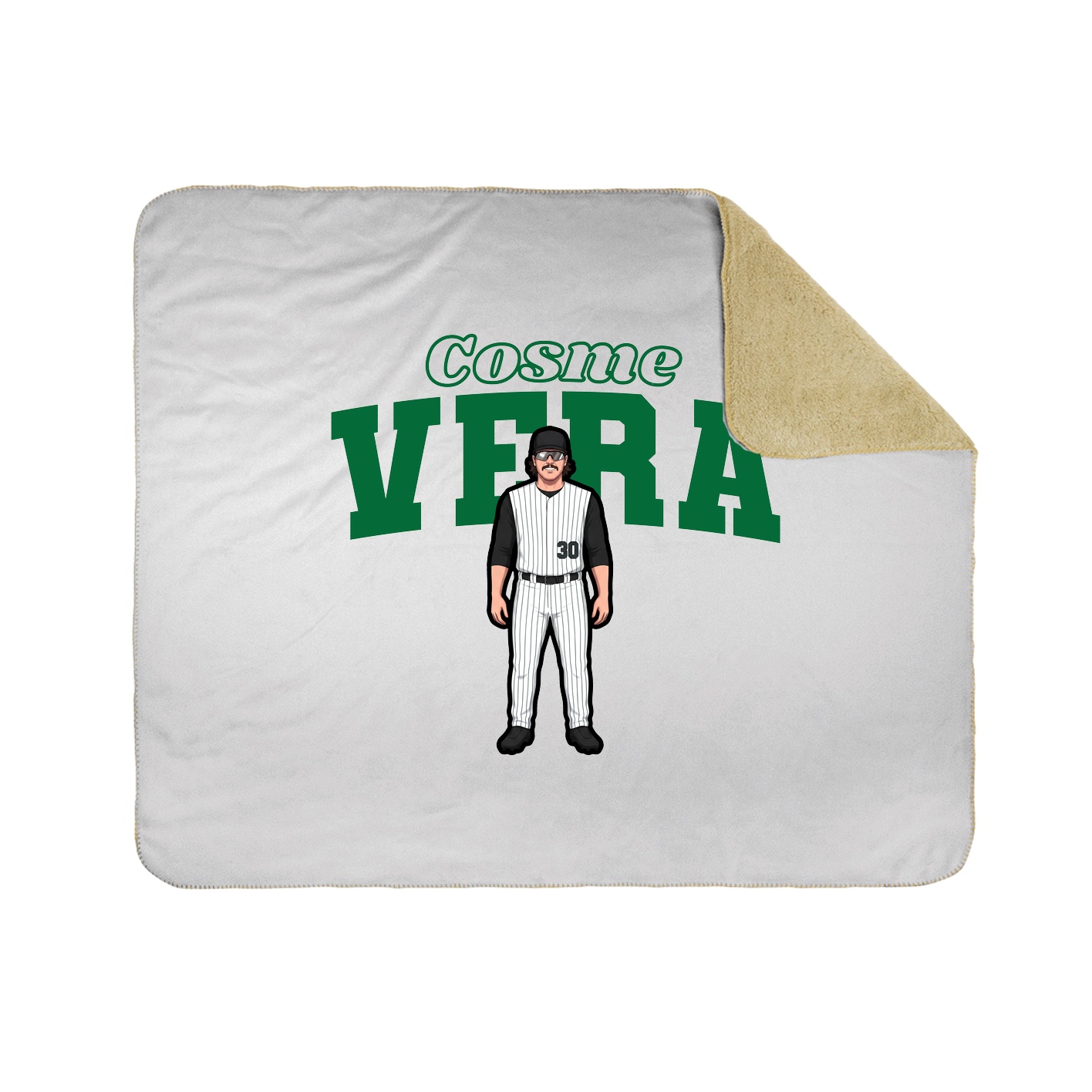 Throw Blanket — Name Arch in White