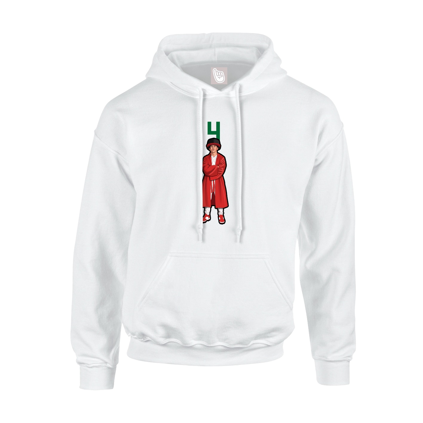Hoodie — Number Top in White