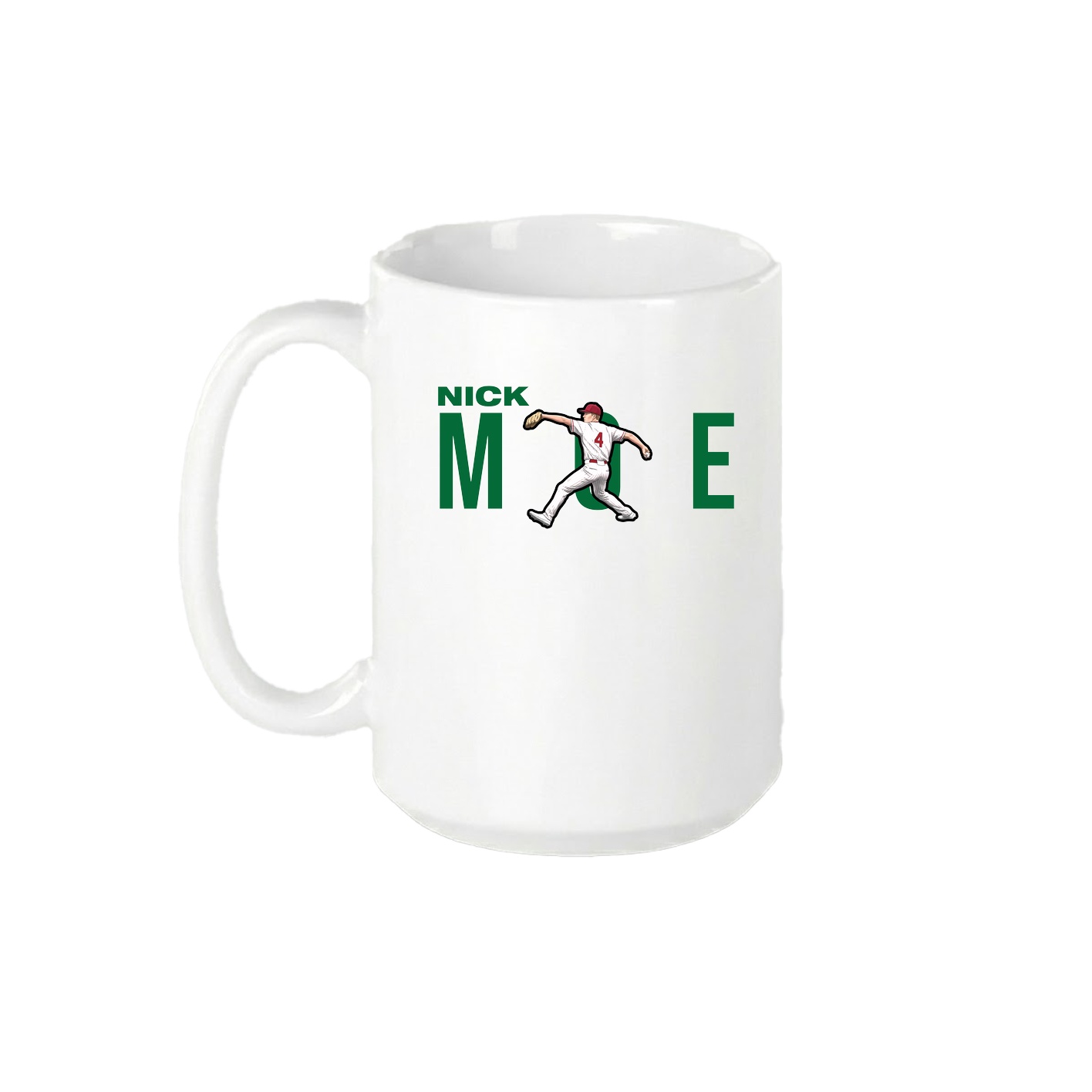 15oz Coffee Mug — Player Name in White