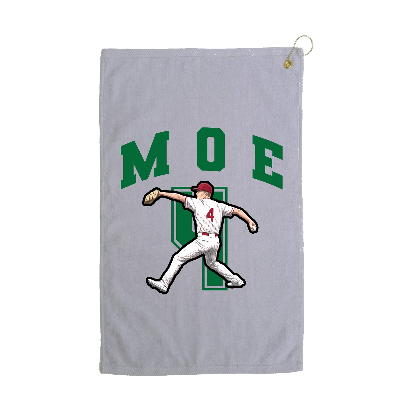Golf Towel — Number in Grey