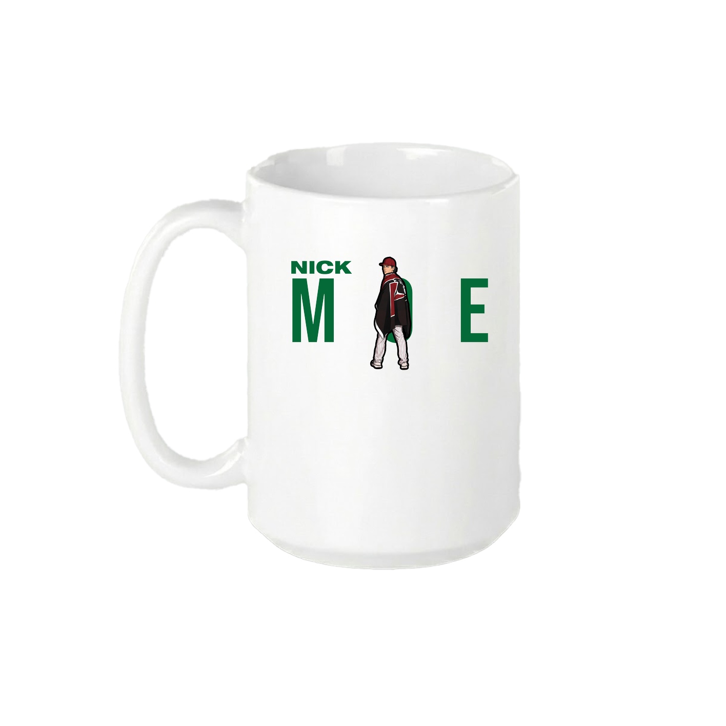 15oz Coffee Mug — Player Name in White