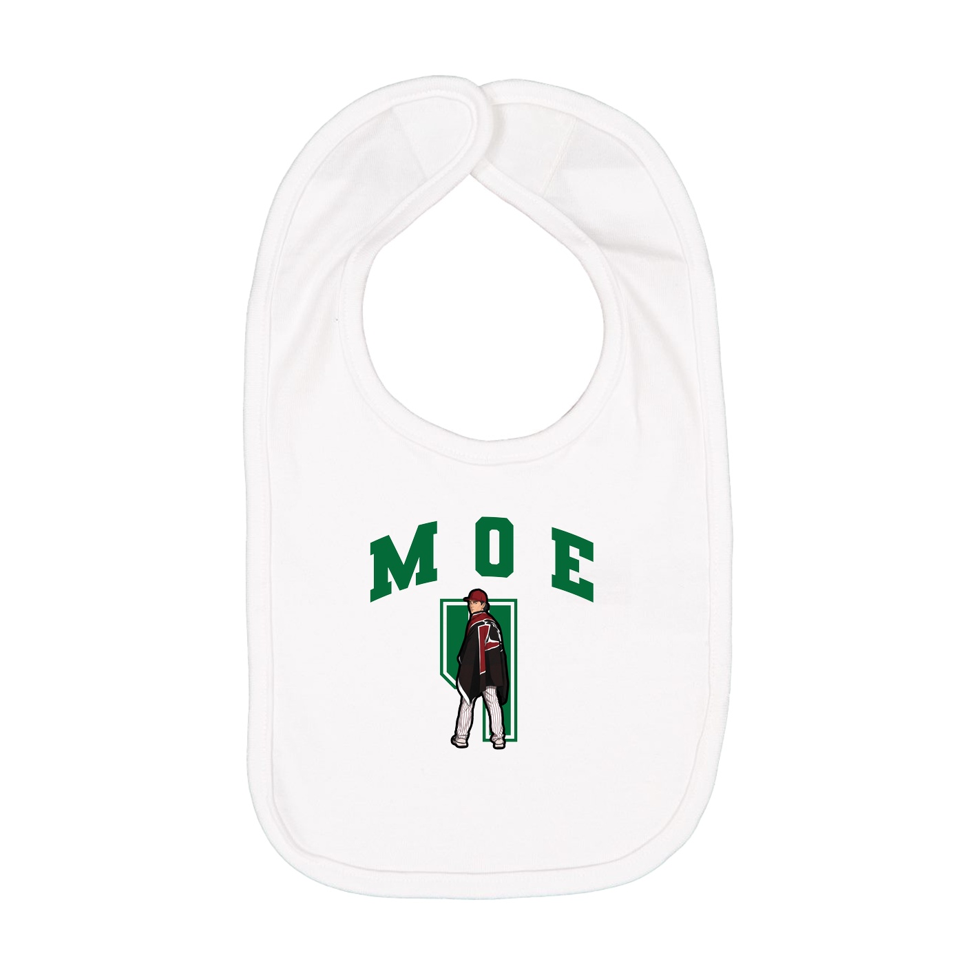 Infant Bib — Number in White