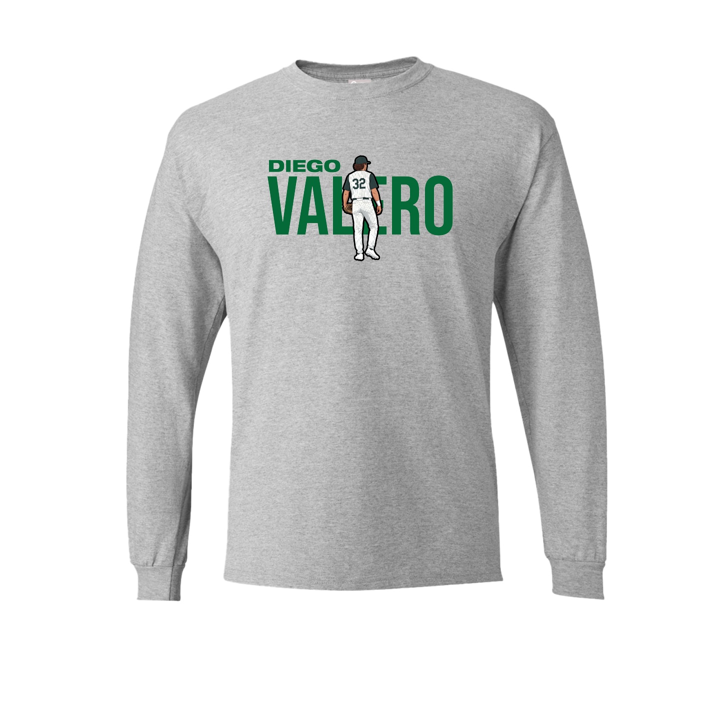Long Sleeve Tee — Player Name in Grey