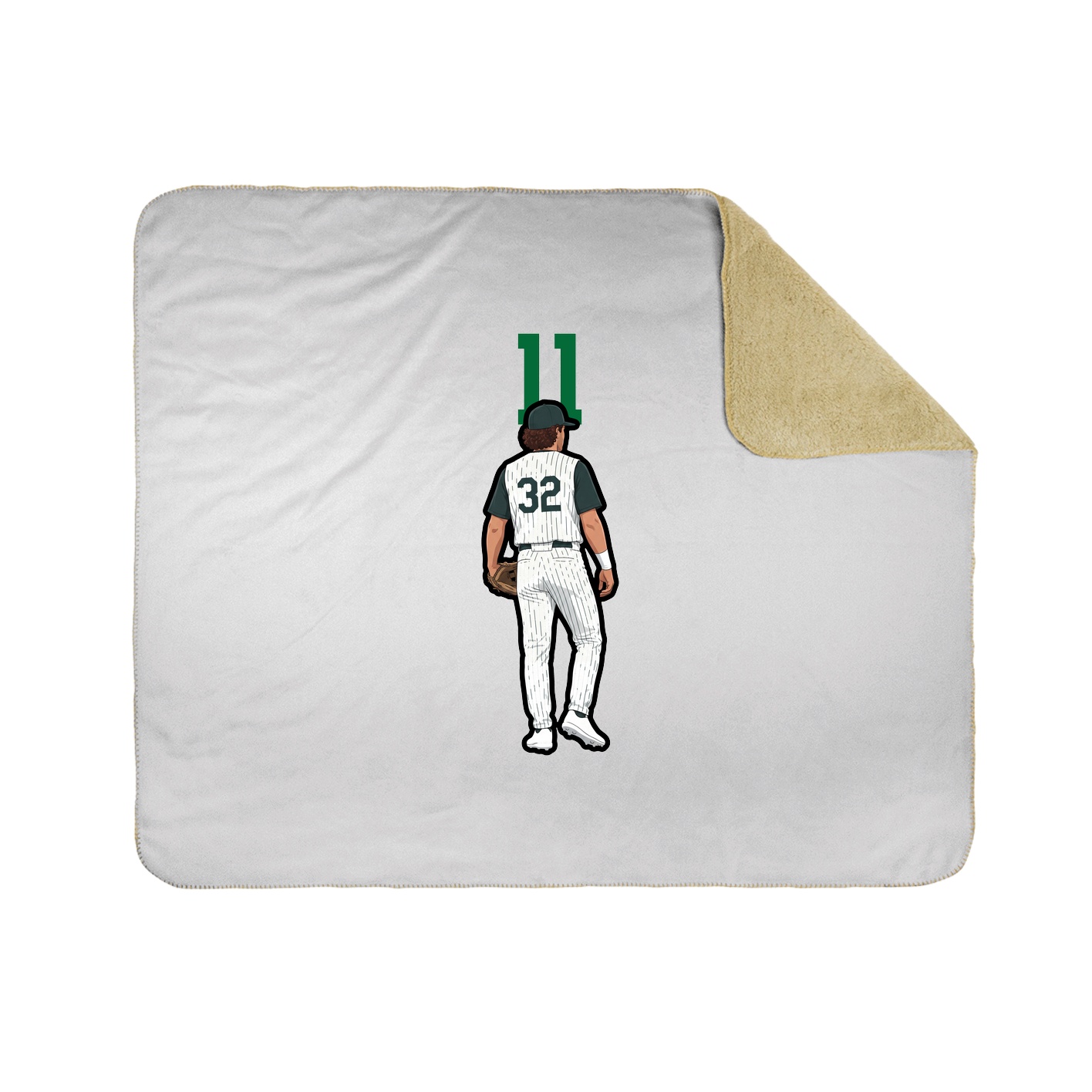 Throw Blanket — Number Top in White