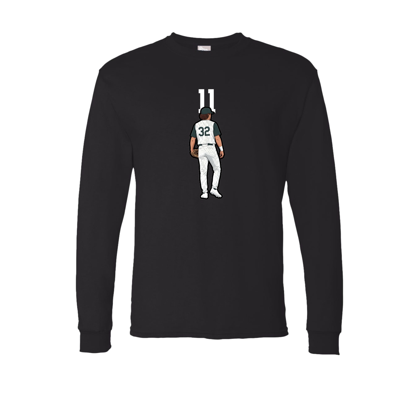 Long Sleeve Tee — Number Top in Black