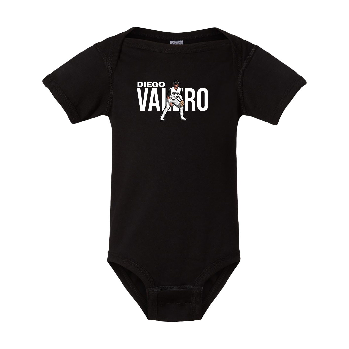 Baby Onesie — Player Name in Black