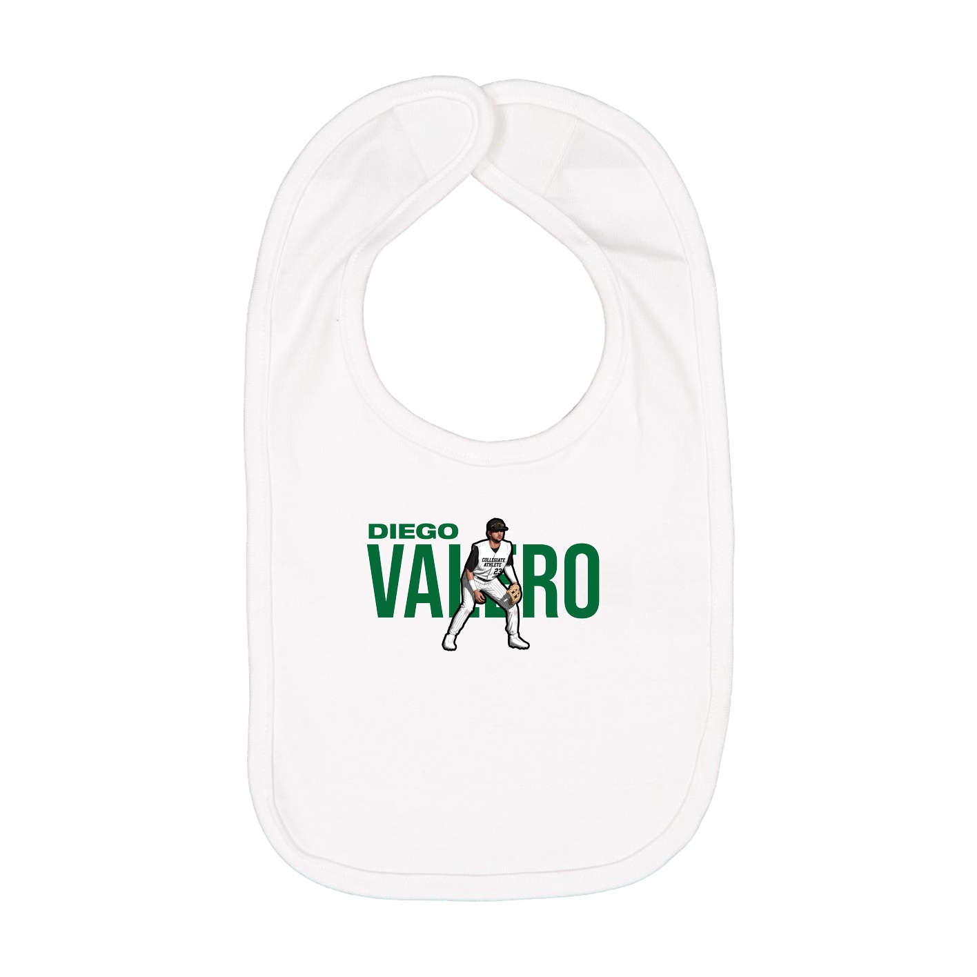 Infant Bib — Player Name in White