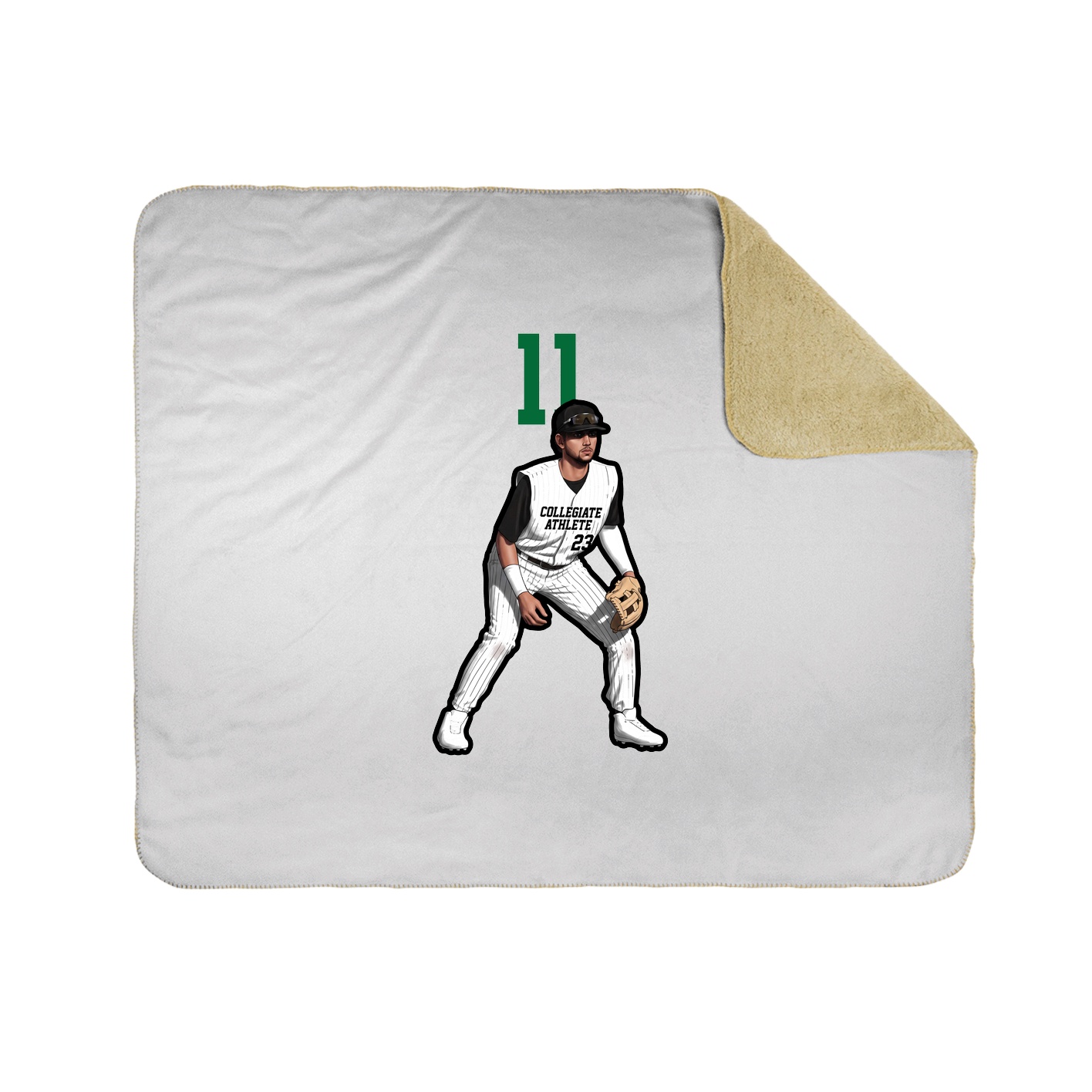 Throw Blanket — Number Top in White