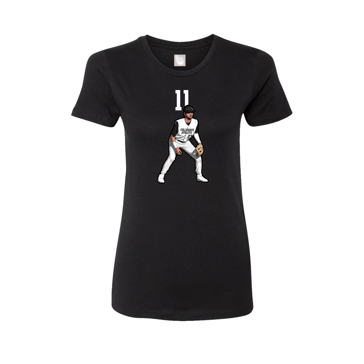 Womens Tee — Number Top in Black