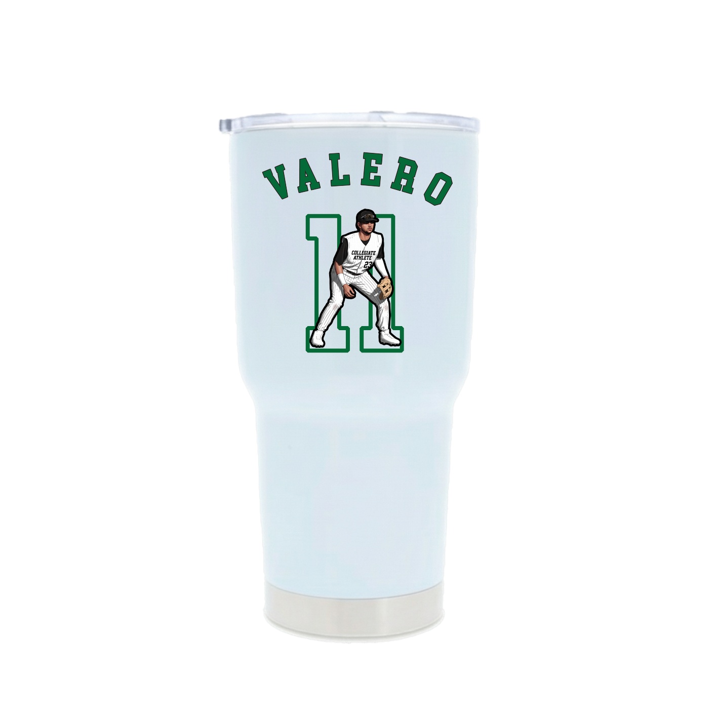 30oz Stainless Steel Tumbler — Shirsey Arch in White