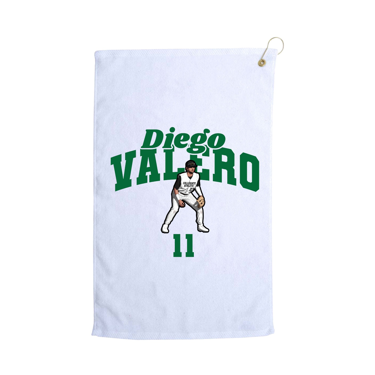 Golf Towel — Signature Arch in White