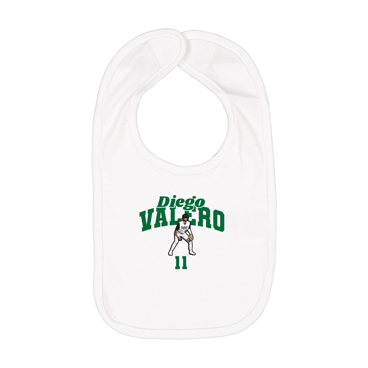 Infant Bib — Signature Arch in White