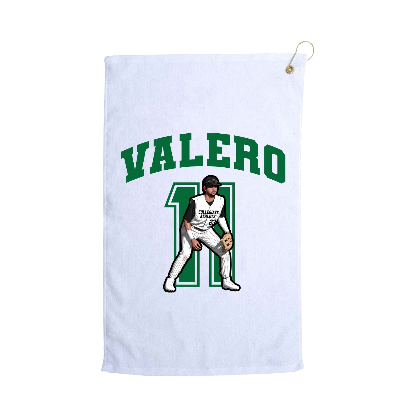 Golf Towel — Number in White