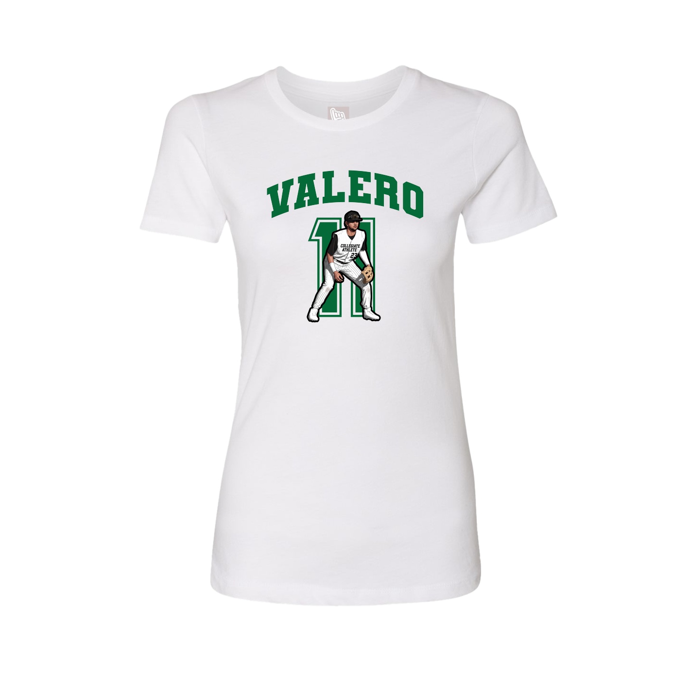 Womens Tee — Number in White
